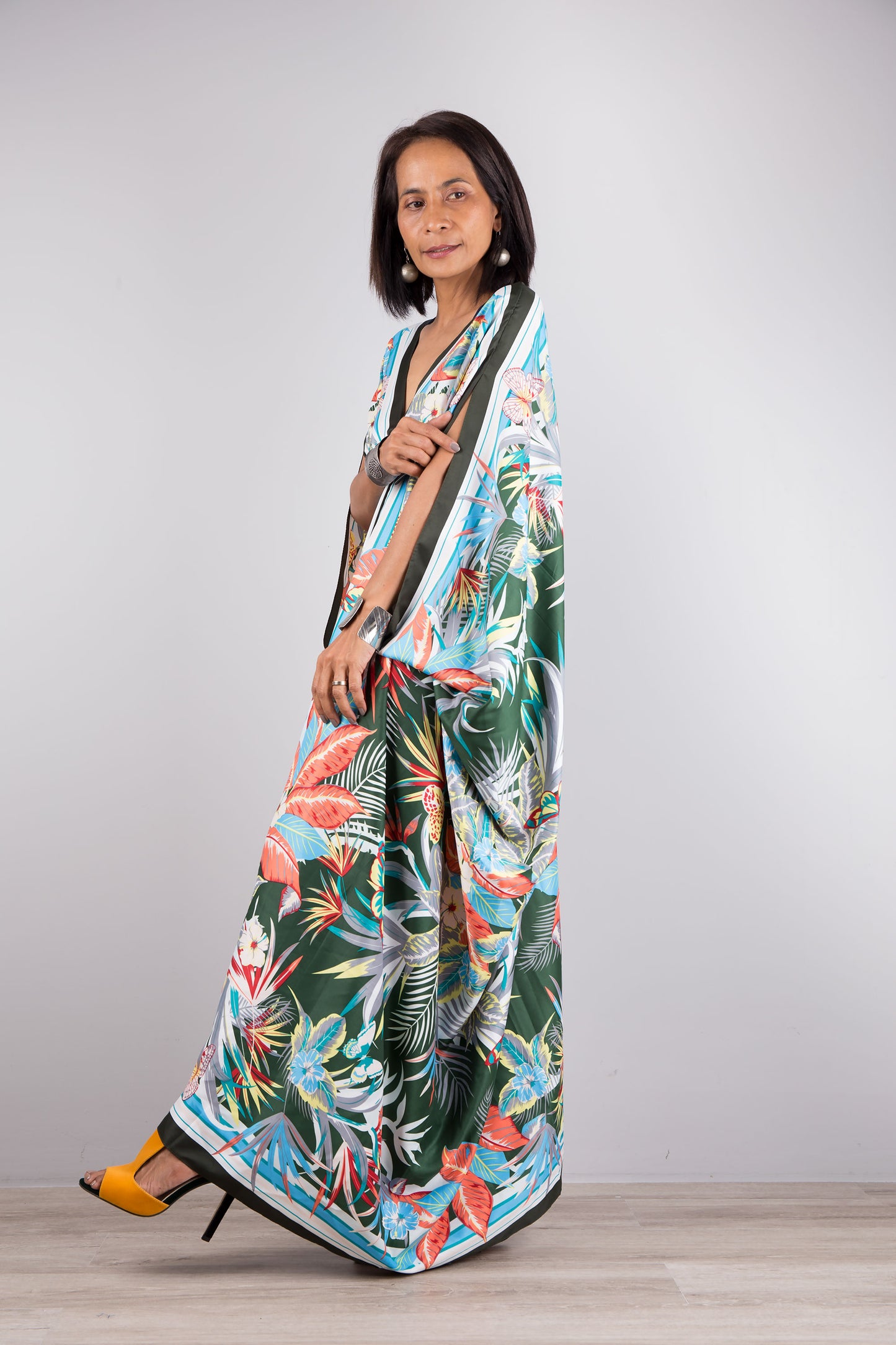 silk kaftan dress