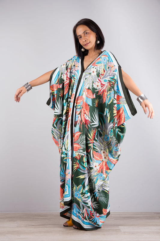 silk kaftan dress