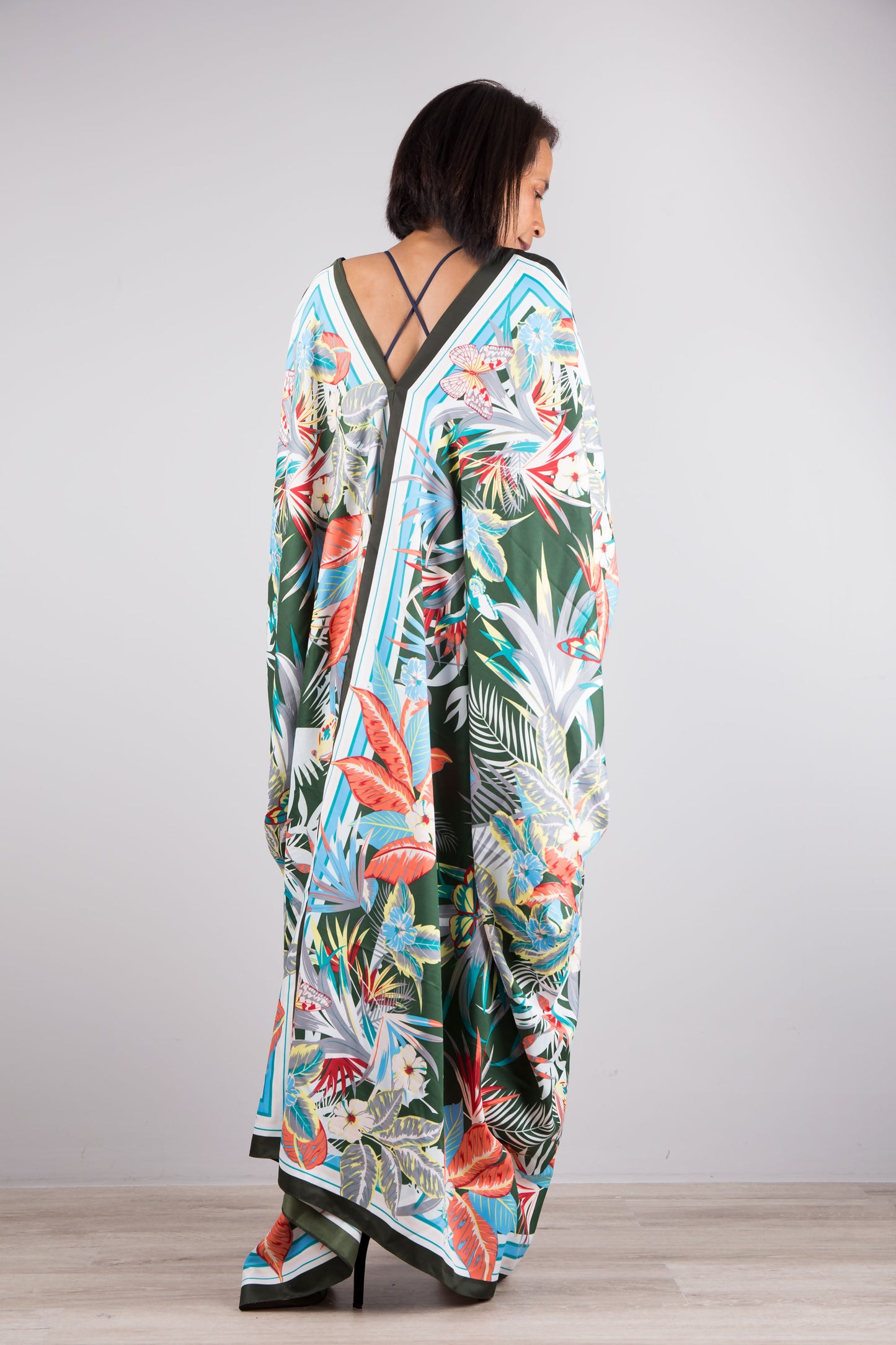 silk kaftan dress