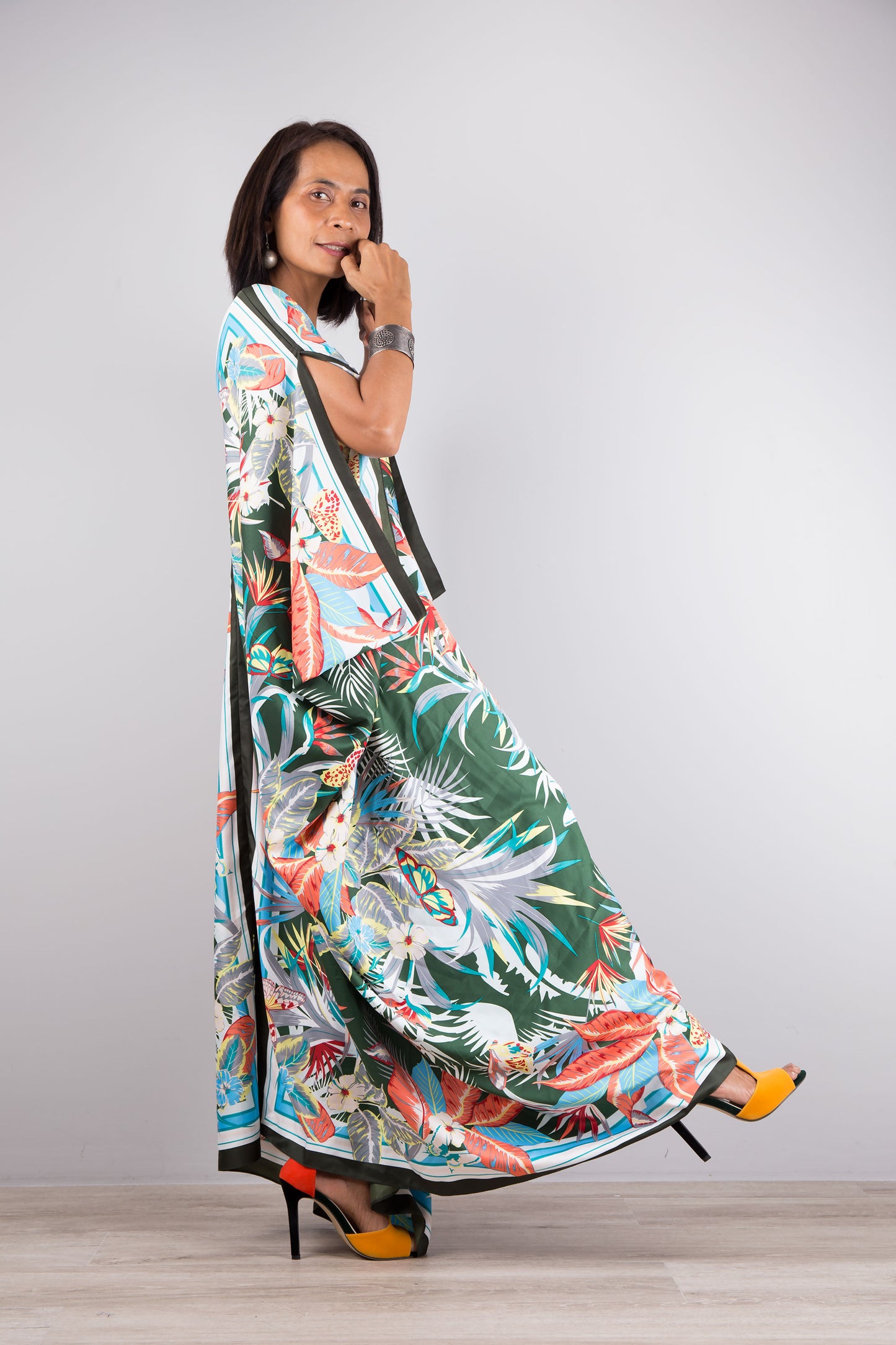 silk kaftan dress