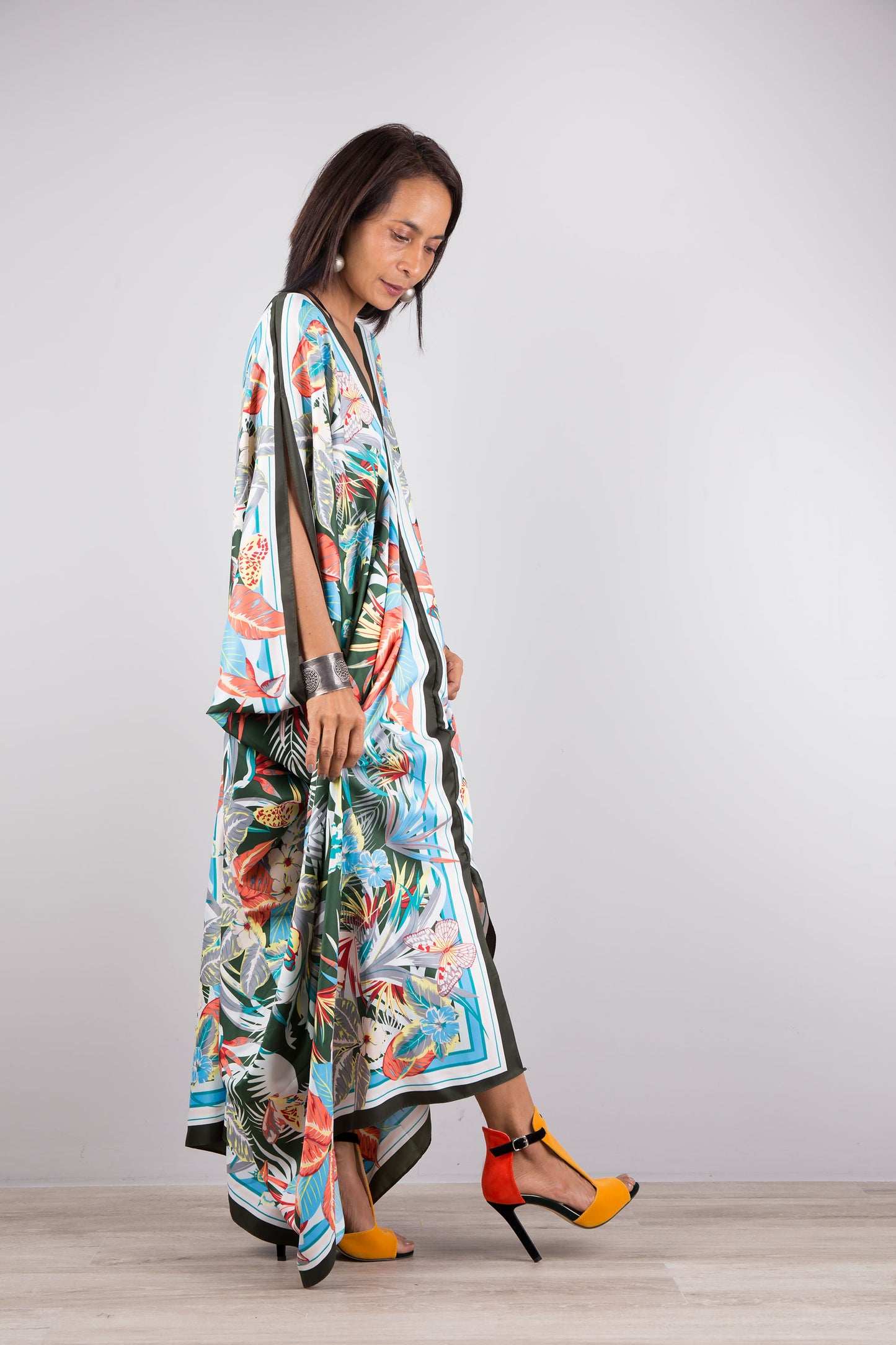 silk kaftan dress