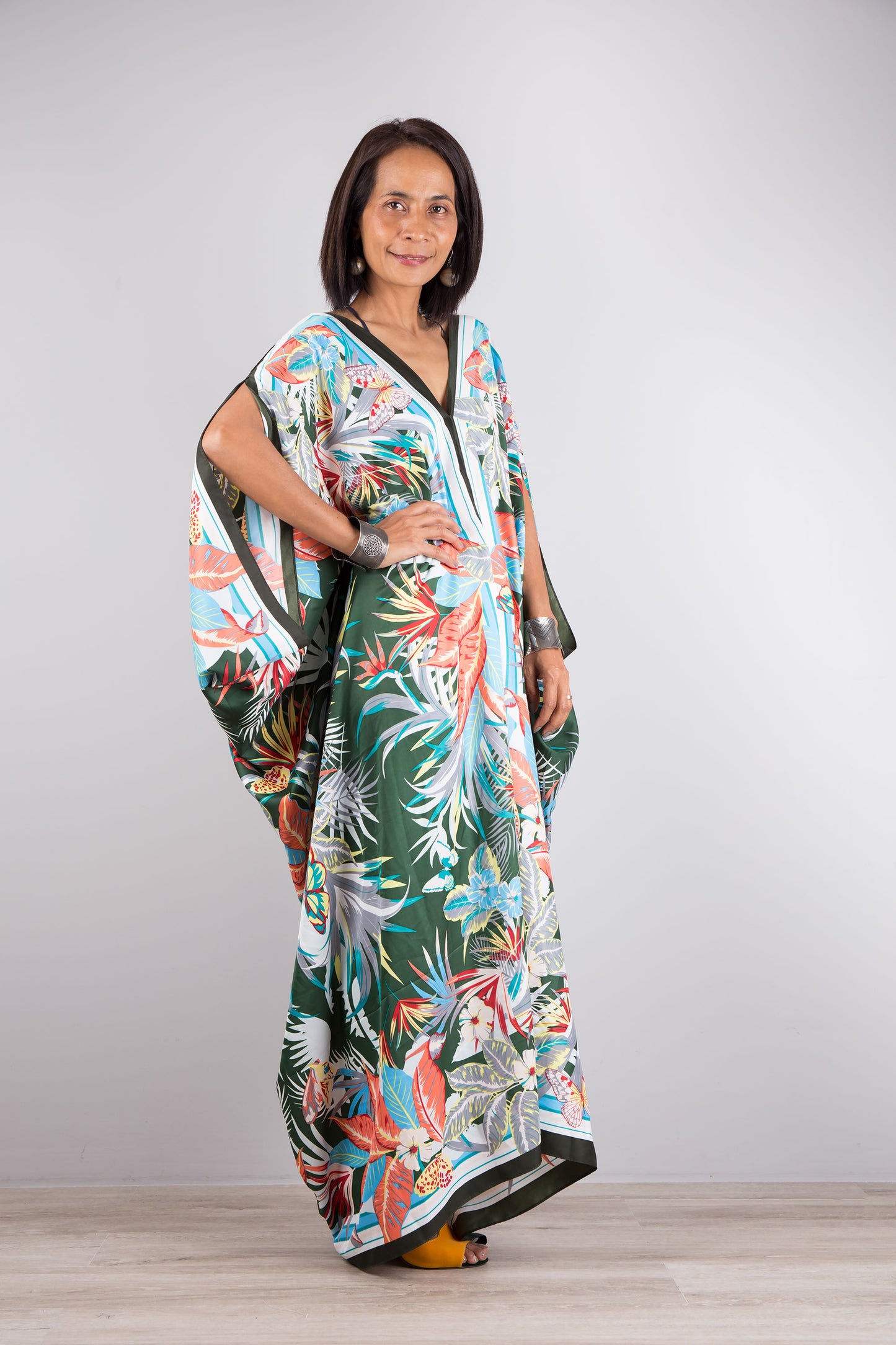 silk kaftan dress