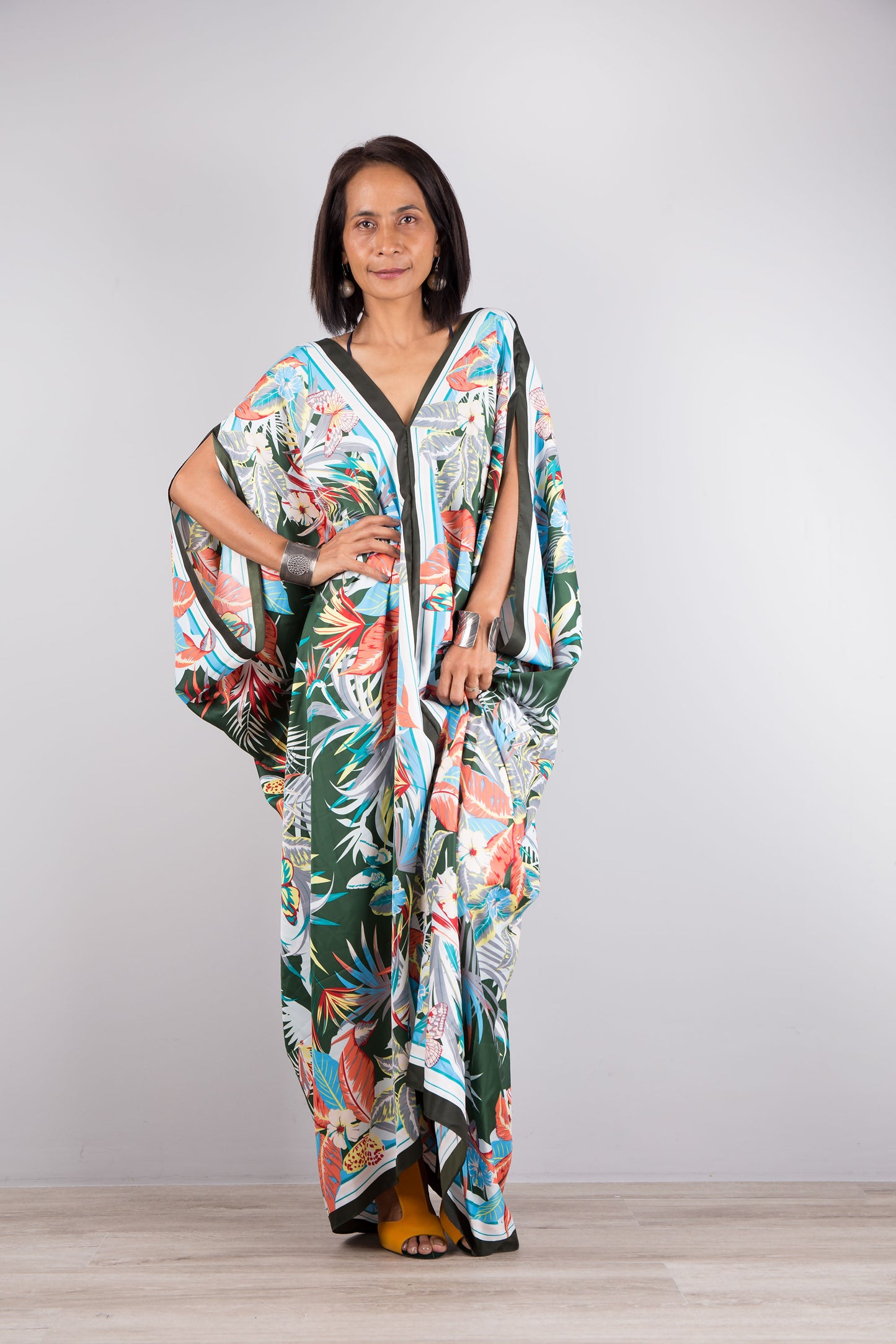 silk kaftan dress