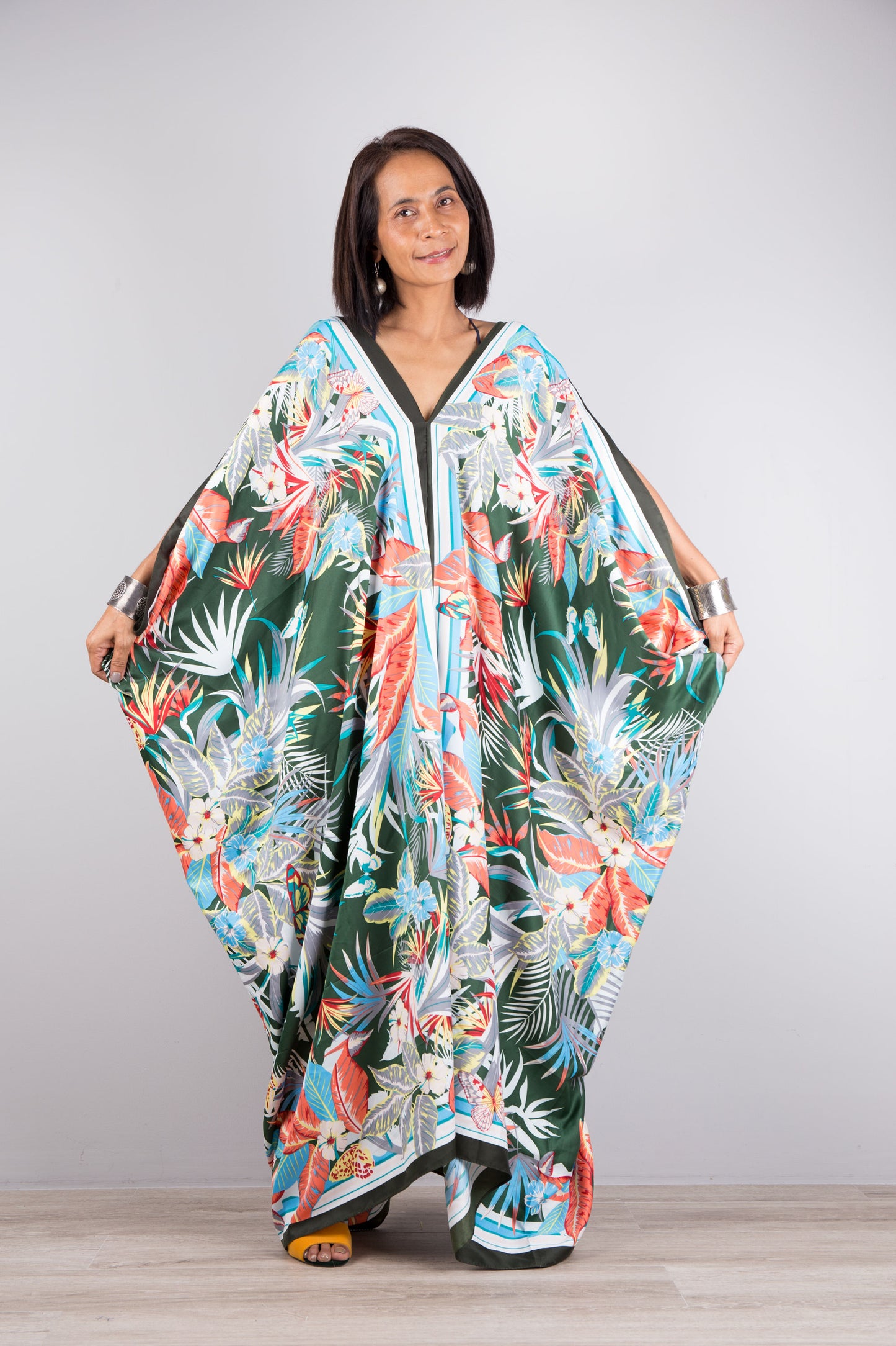 silk kaftan dress