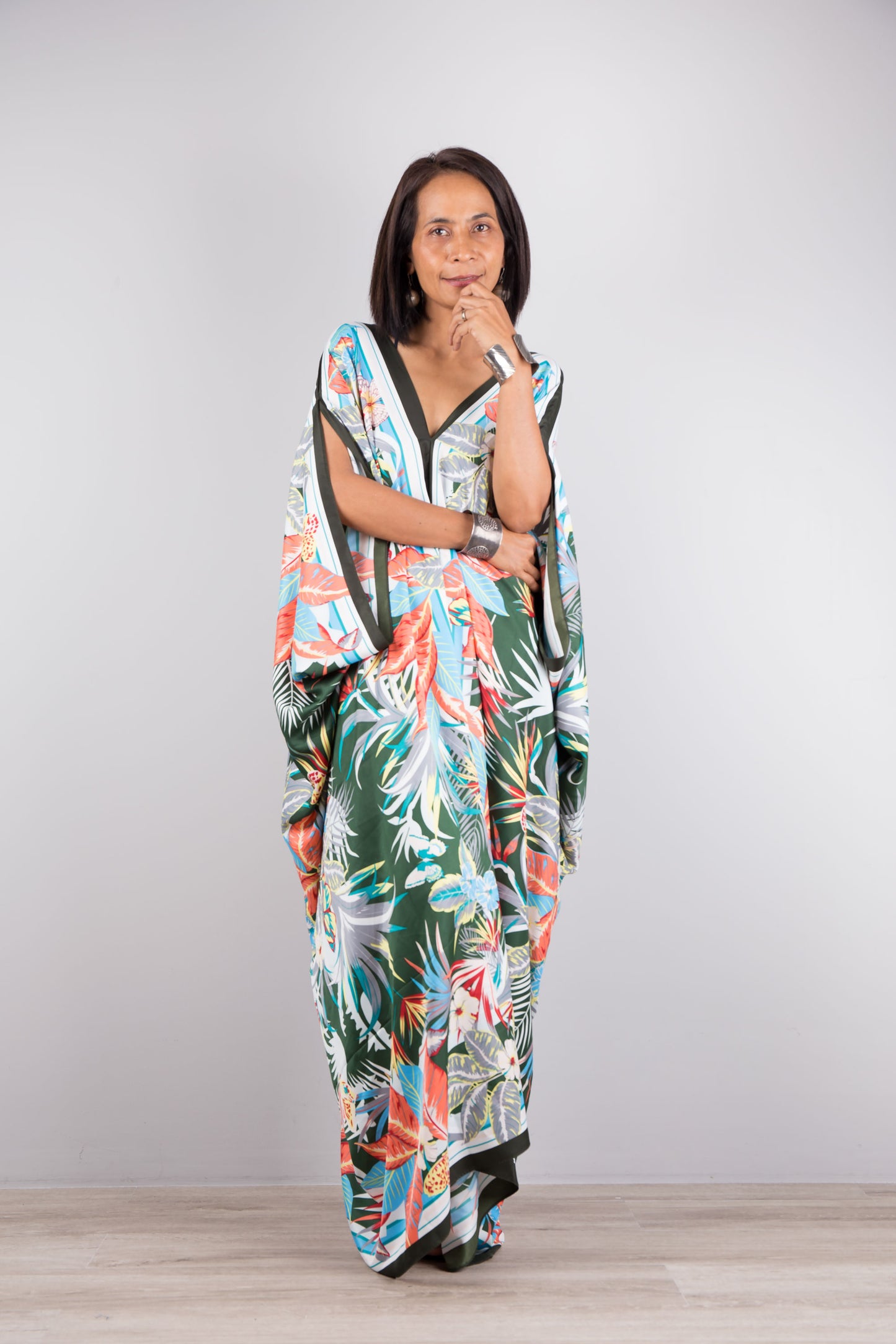 silk kaftan dress