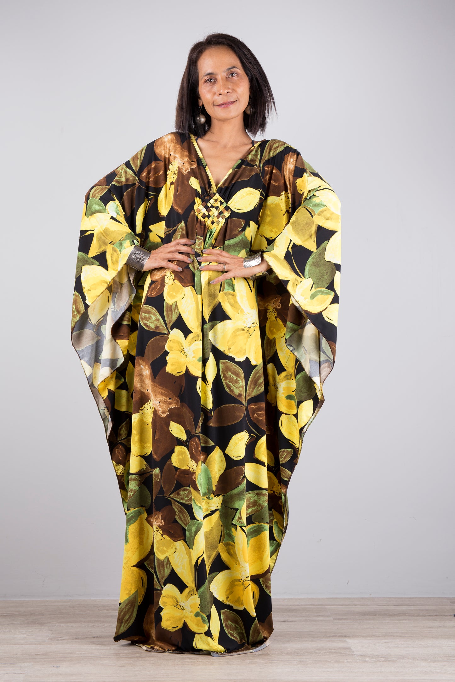 Floral Kaftan Maxi Dress