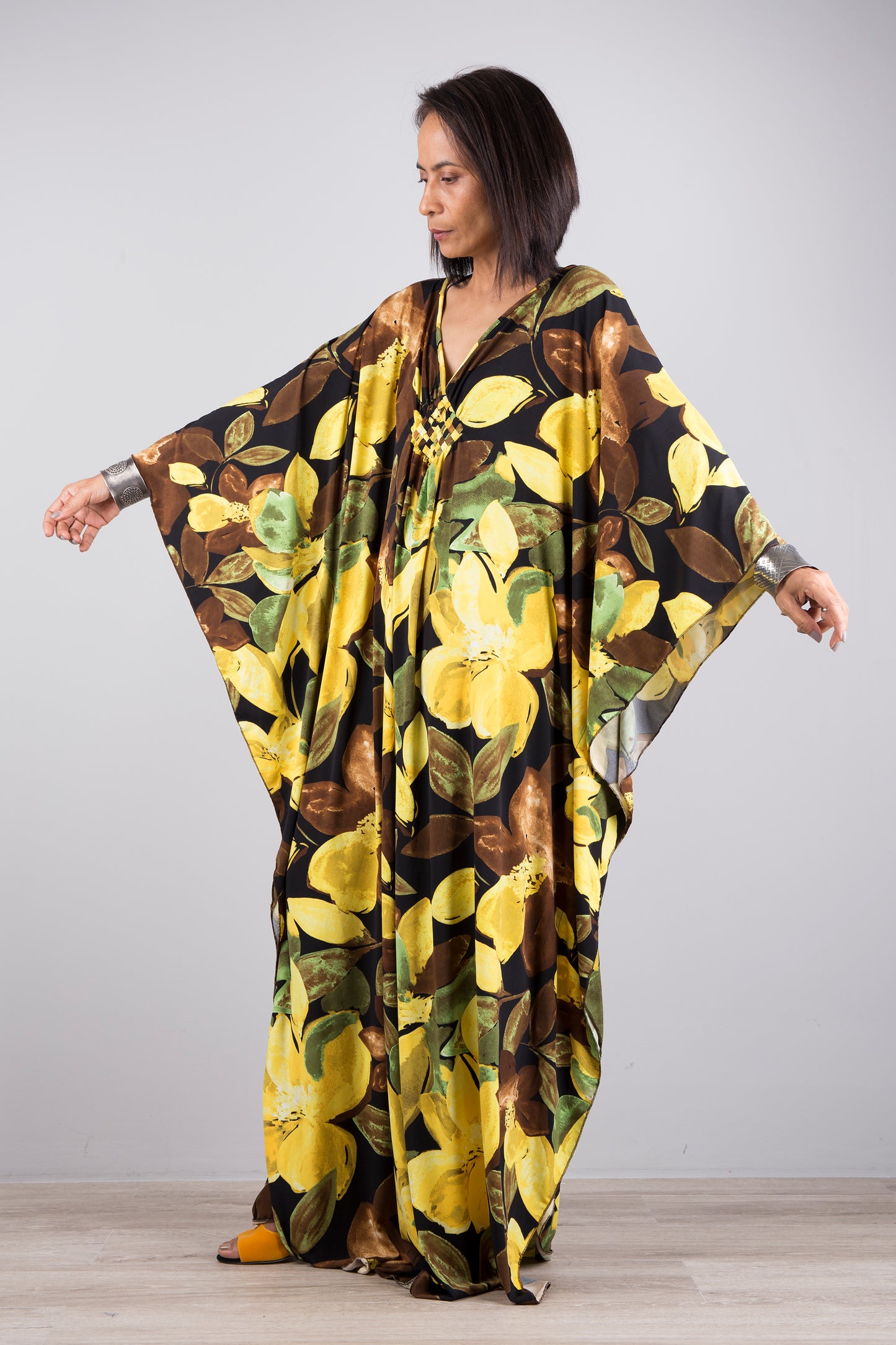 Floral Kaftan Maxi Dress