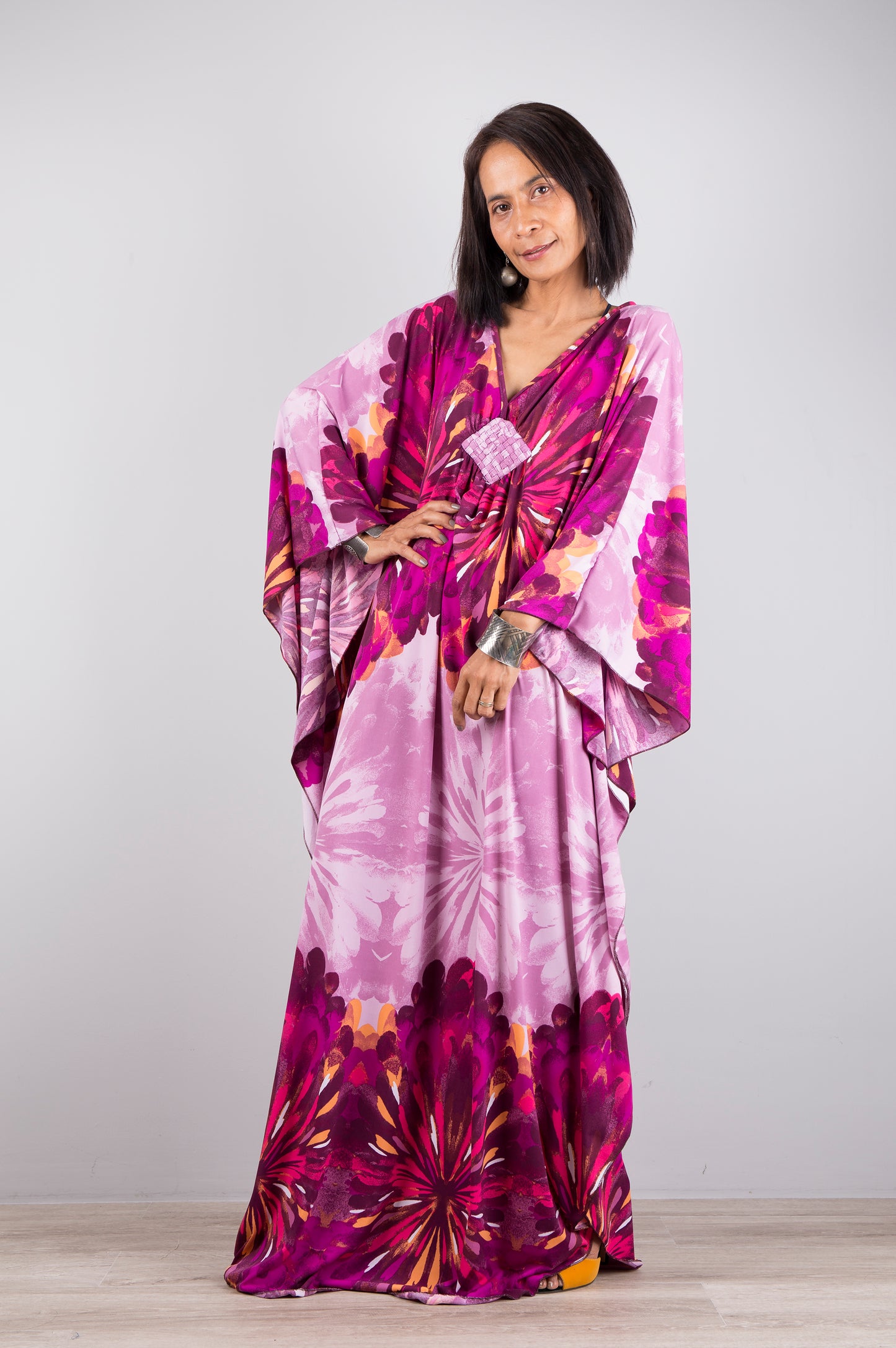 Pink Kaftan Maxi Dress