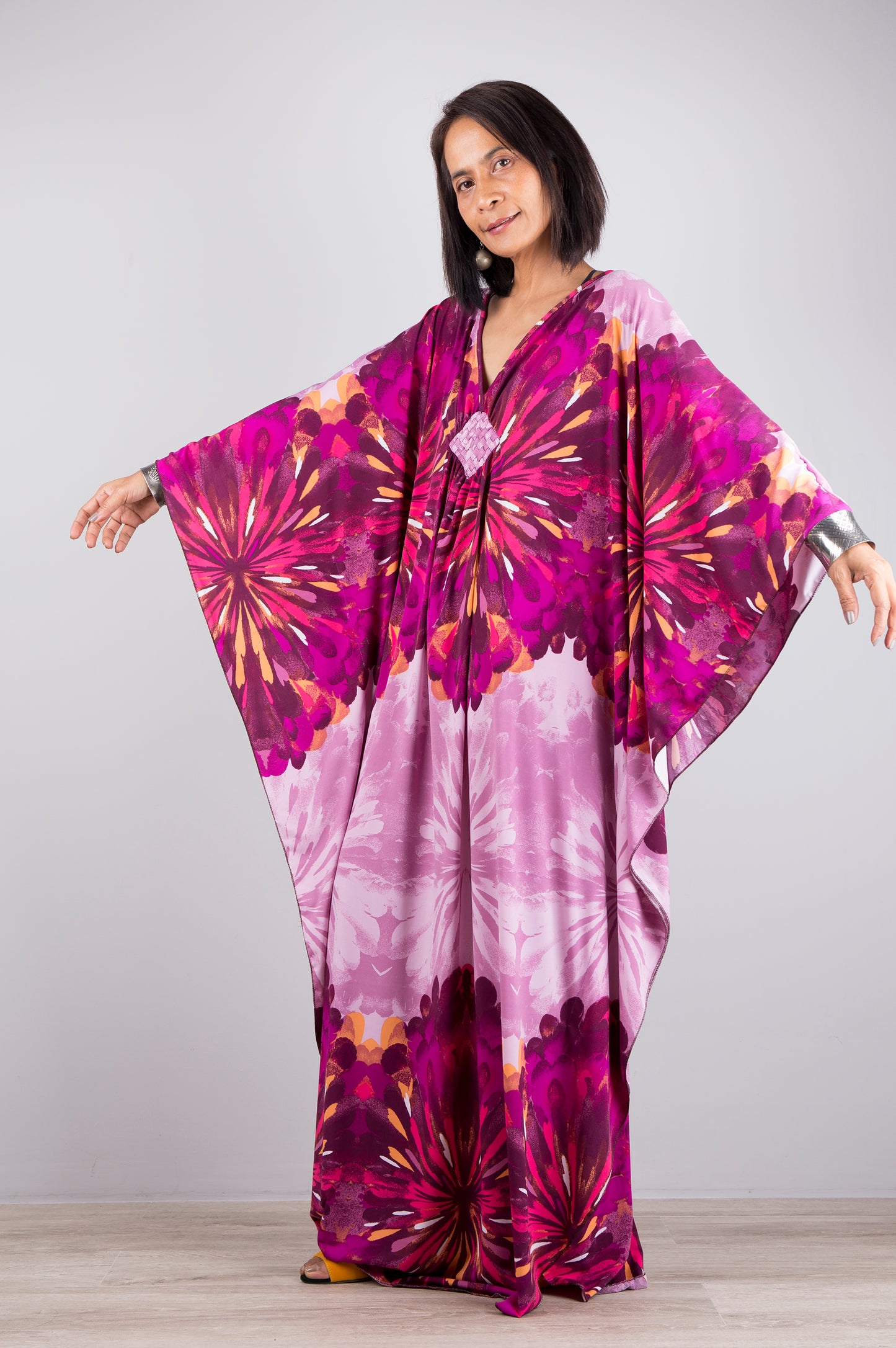 Pink Kaftan Maxi Dress