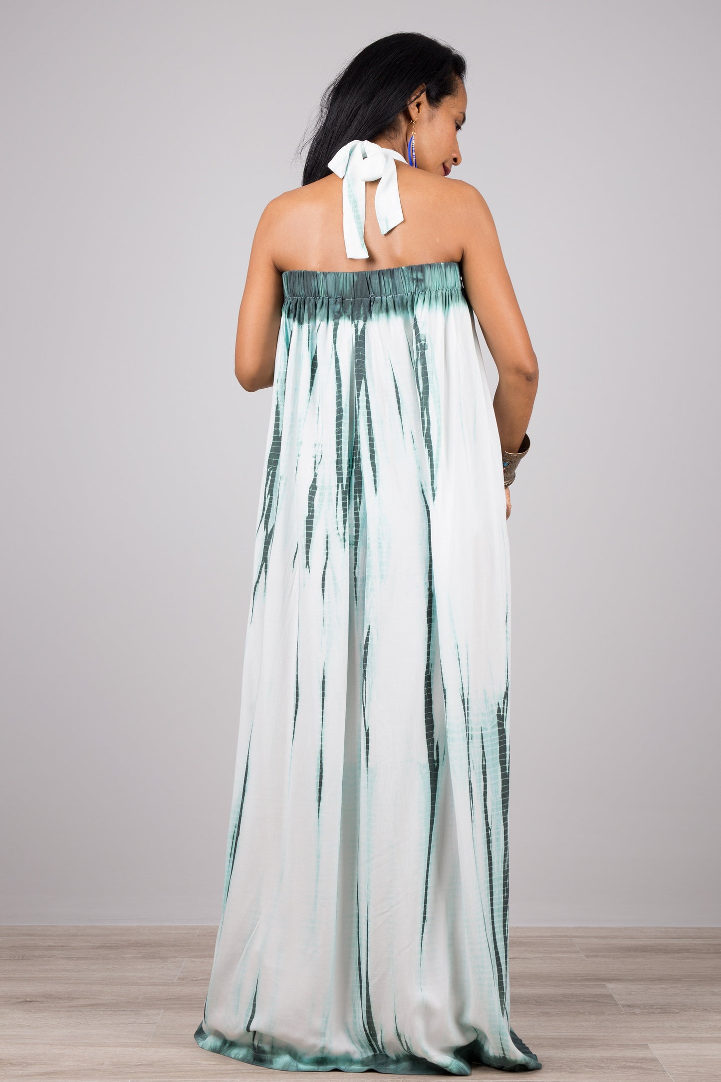 Tie dye Shibori Maxi dress - Hand dyed summer dress