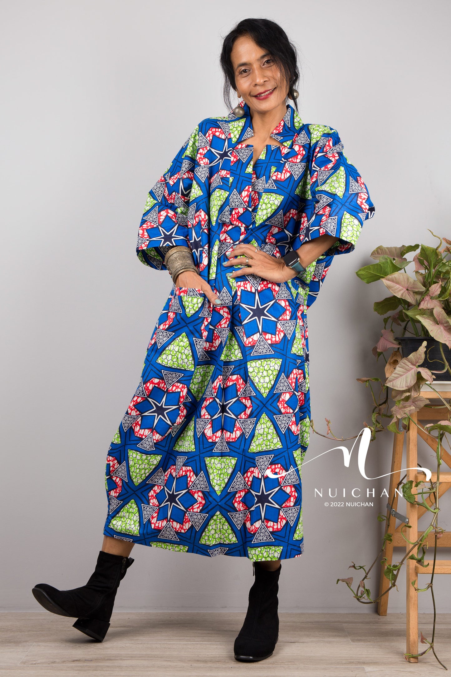 Cotton Ankara Kaftan dress