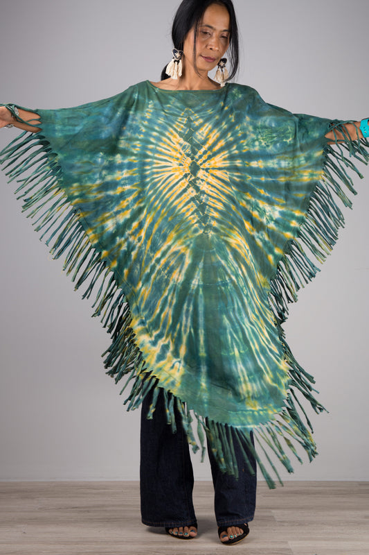 Tie dye poncho top