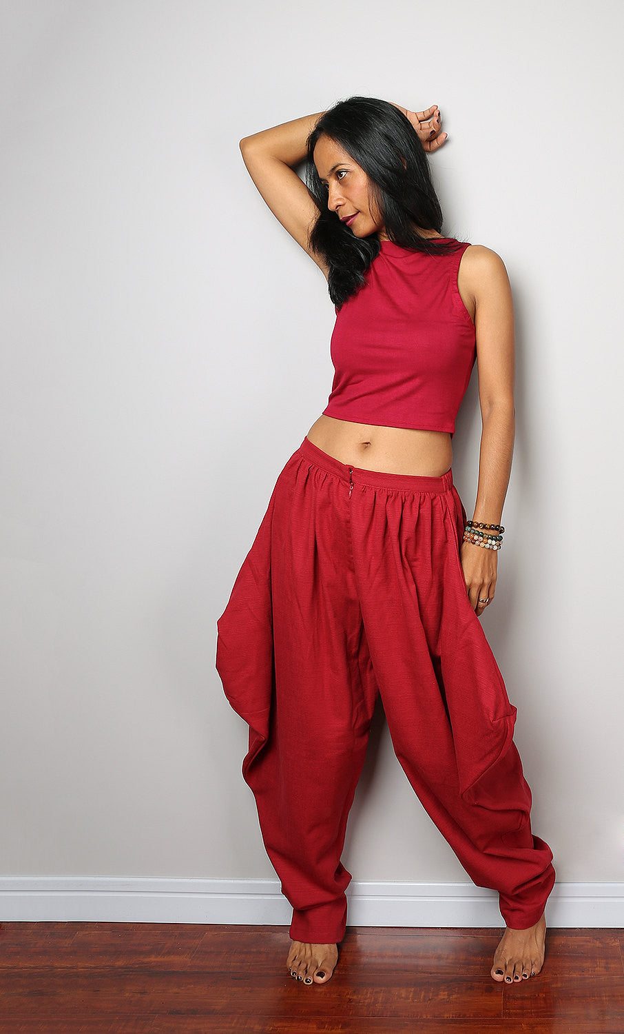 Plus Size Cotton Linen Harem Pants | Linen harem pants, Harem pants red, Harem  pants