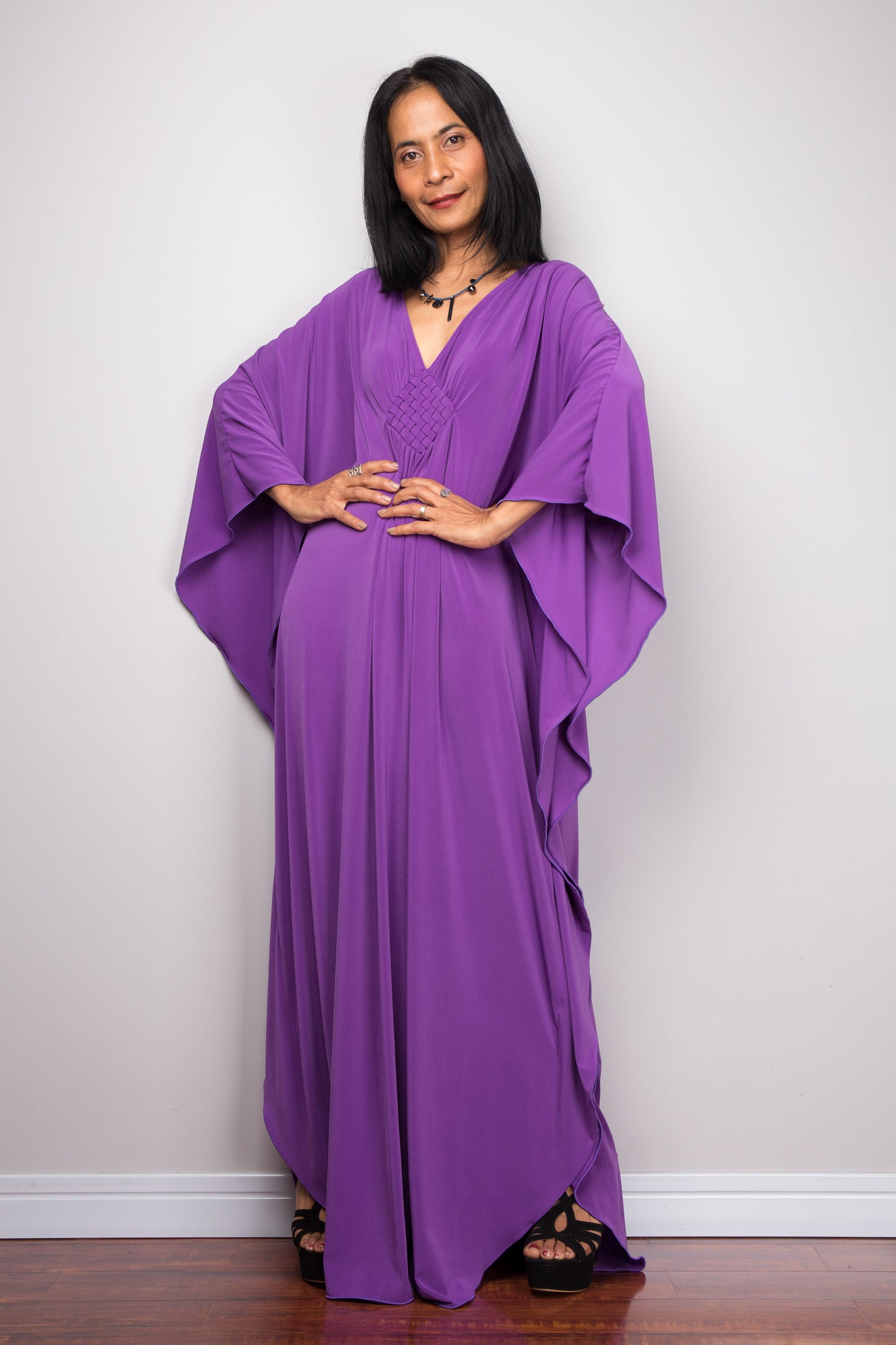 Buy purple dress online.  Long purple dress by Nuichan  