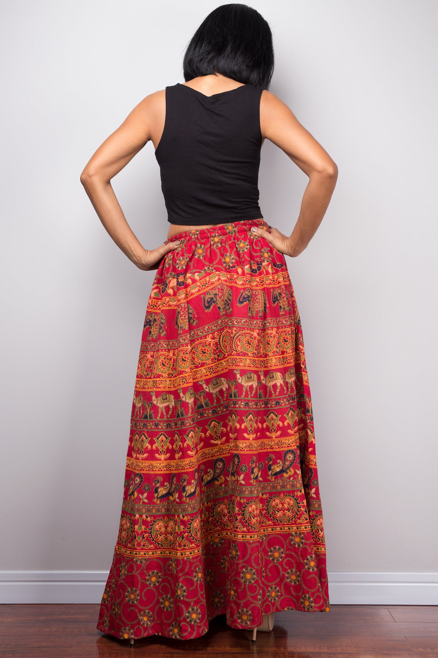 Patchwork Skirt | Maxi skirt | Flowy gypsy festival skirt | Boho Cotton skirt