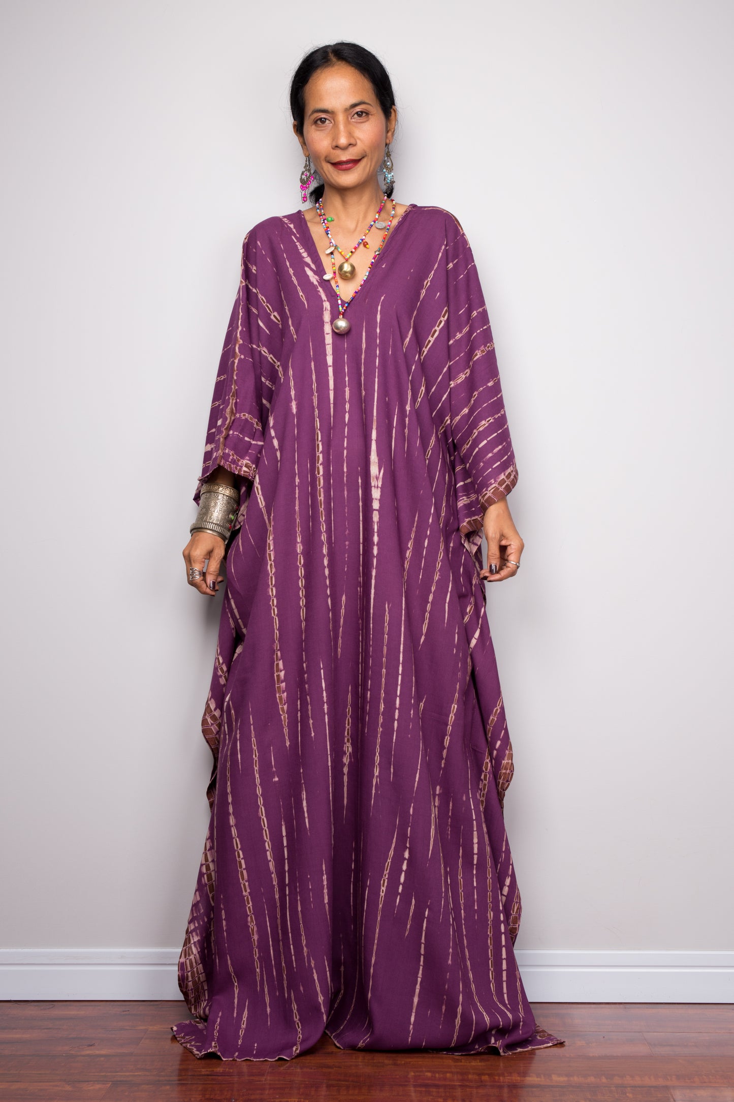 Purple tie dye kaftan