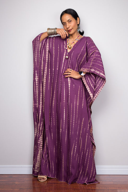 Purple tie dye kaftan