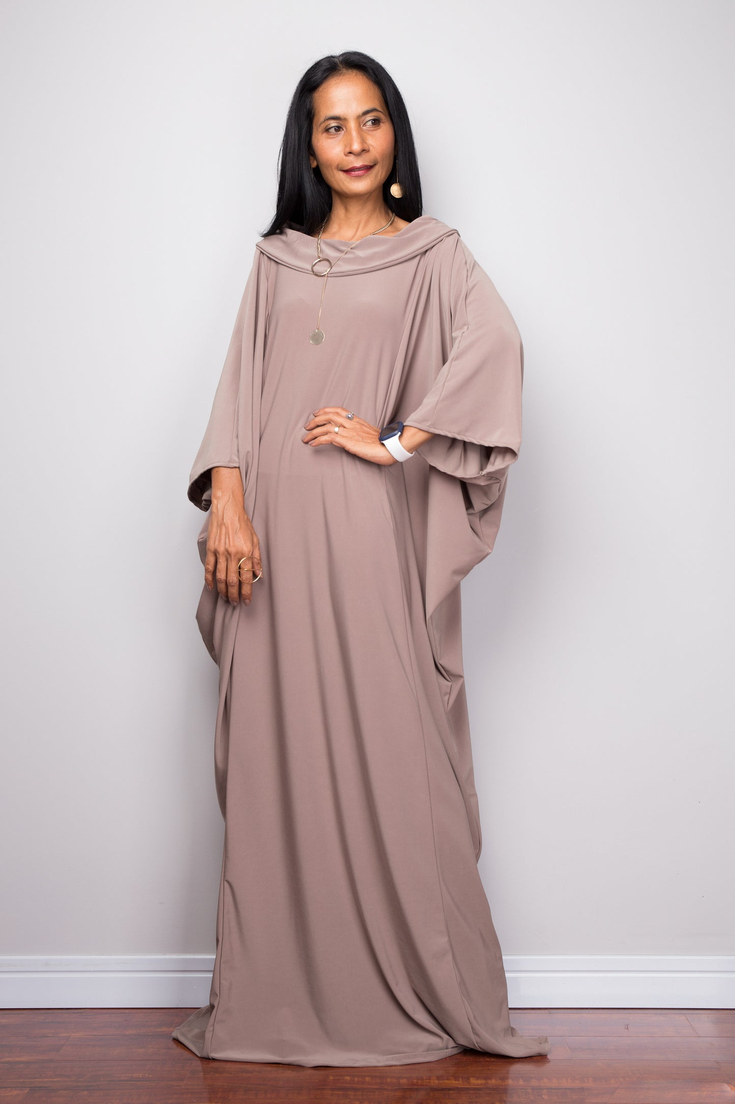 Buy Kaftan dresses online. Modest Kimono kaftan frock dress by Nuichan