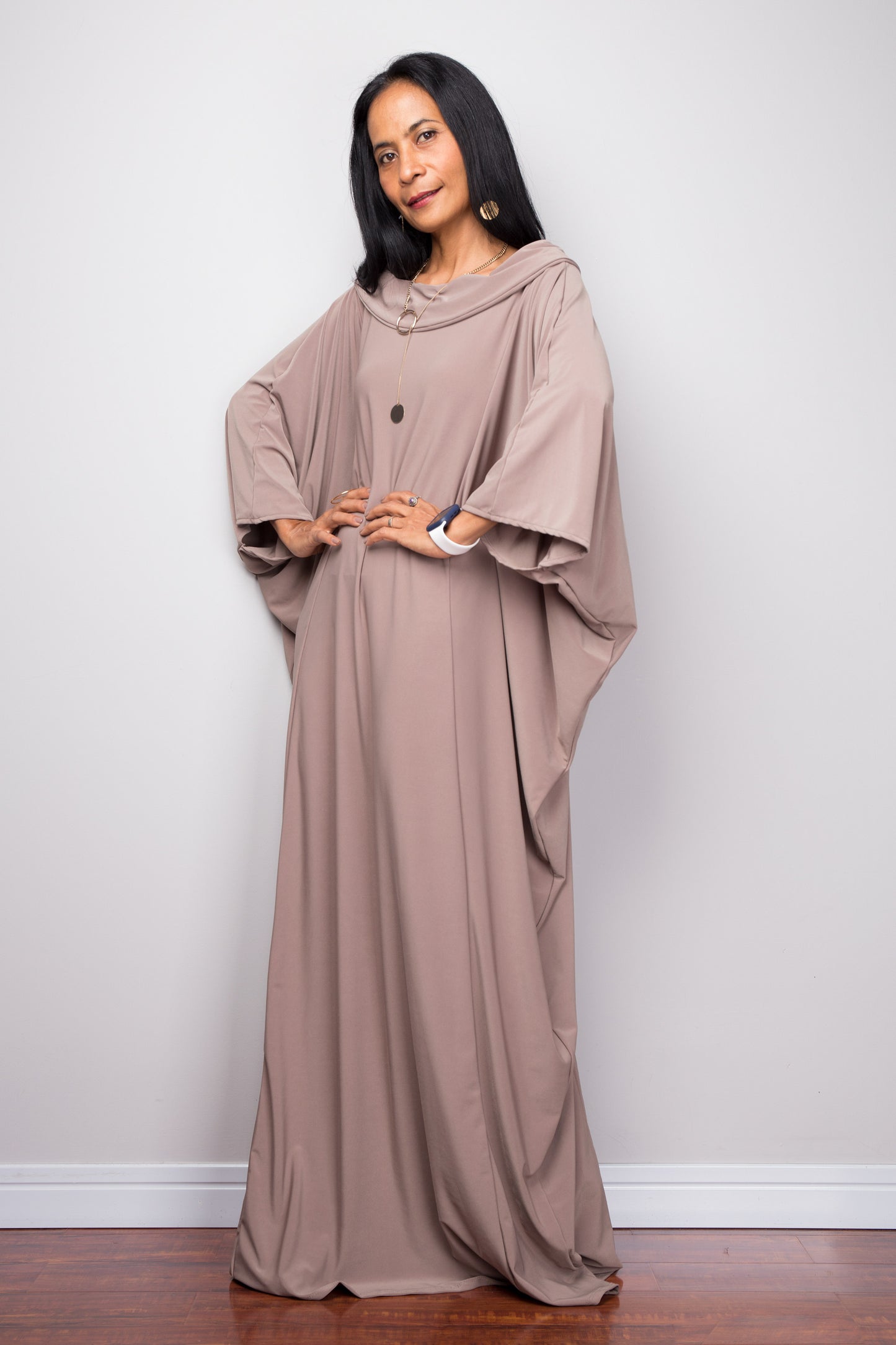 Buy Kaftan dresses online. Modest Kimono kaftan frock dress by Nuichan