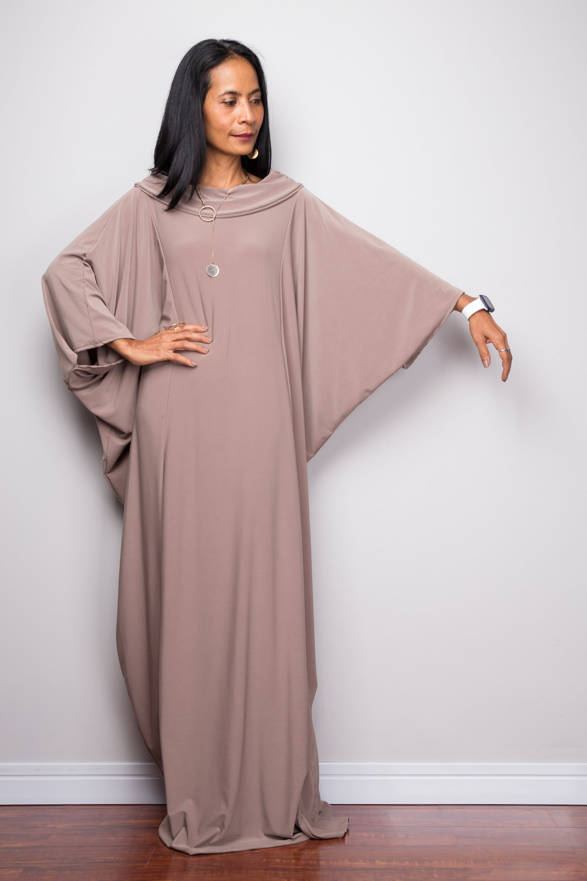 Buy Kaftan dresses online. Modest Kimono kaftan frock dress by Nuichan