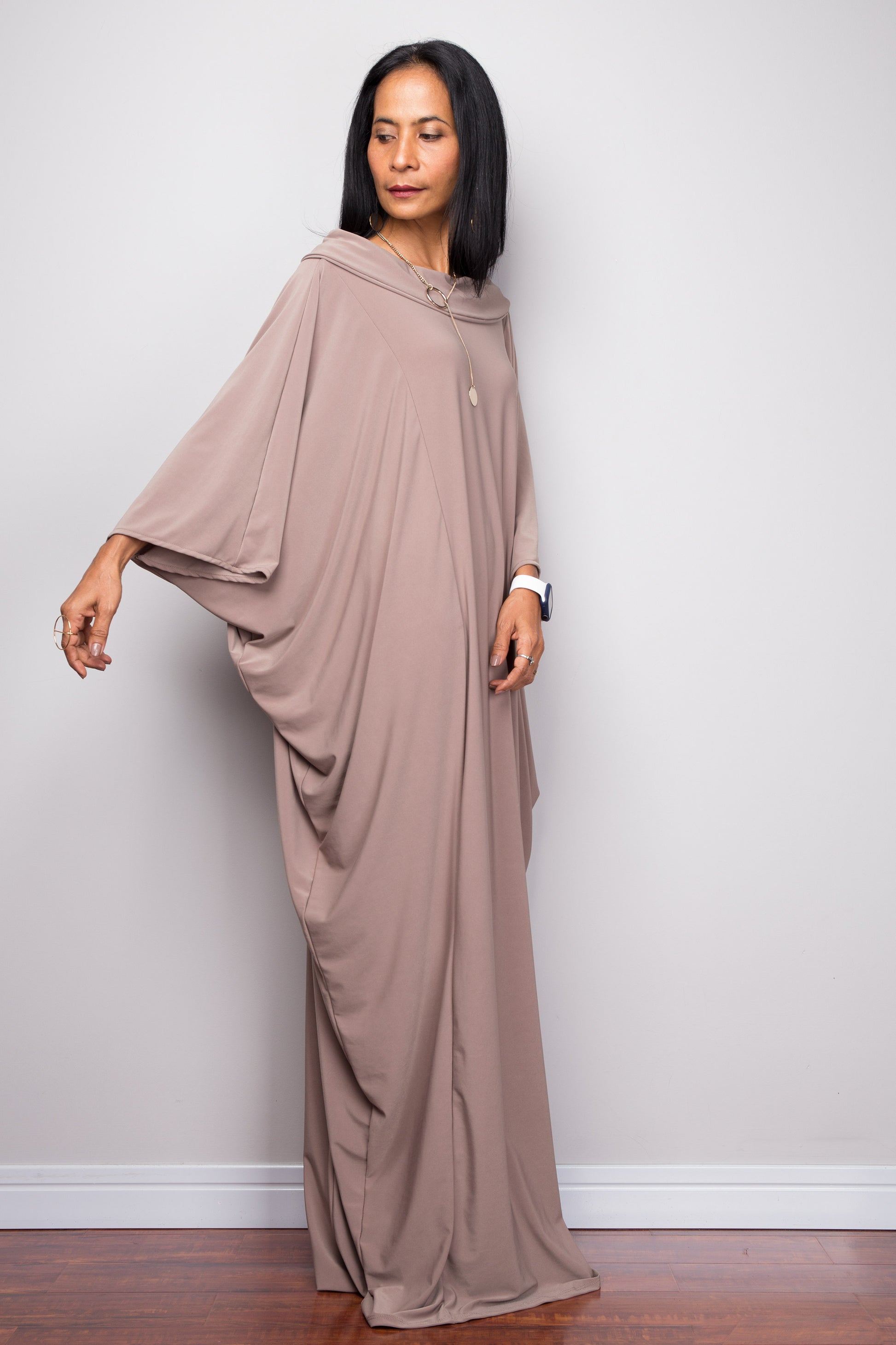 Buy Kaftan dresses online. Modest Kimono kaftan frock dress by Nuichan