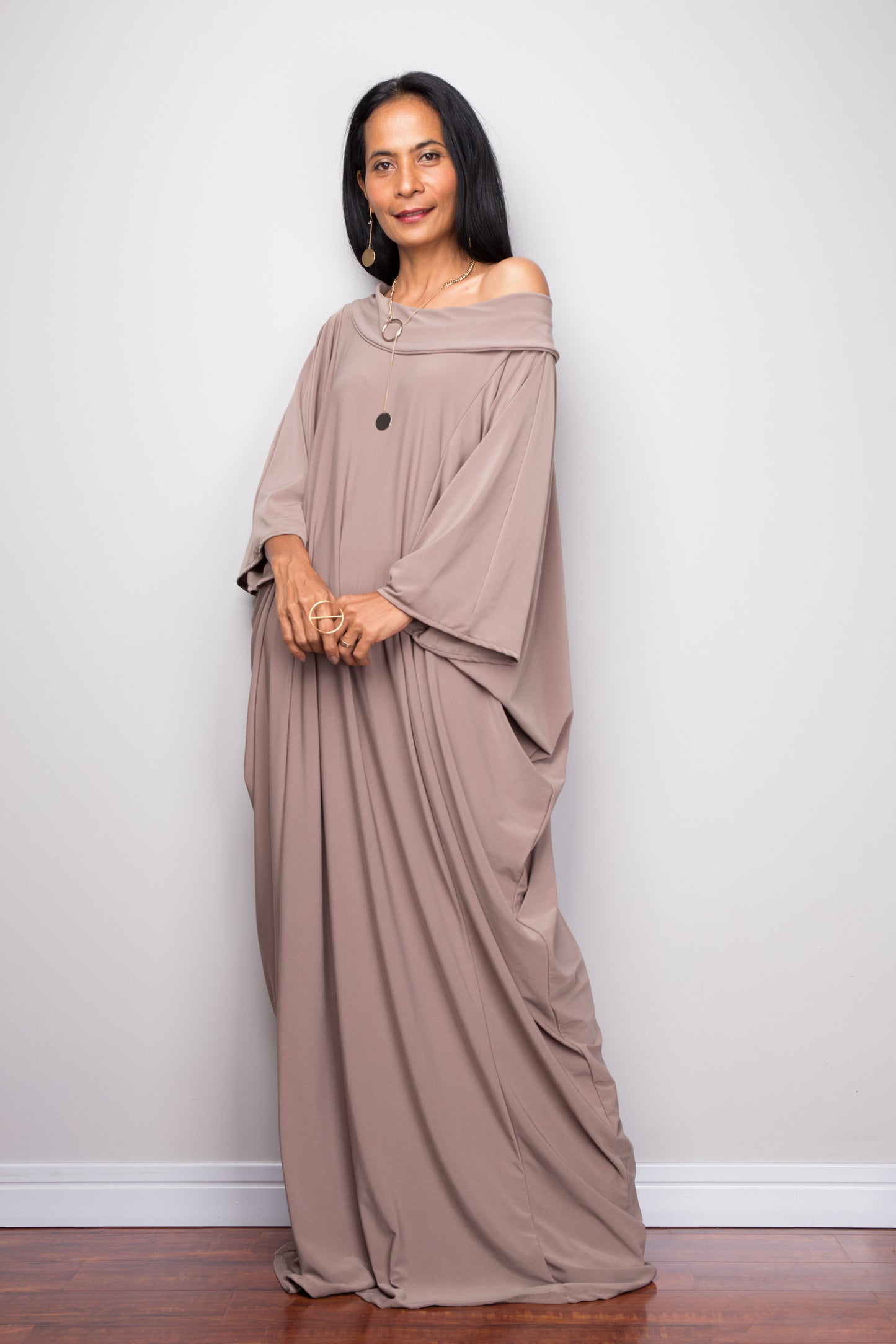 Buy Kaftan dresses online. Modest Kimono kaftan frock dress by Nuichan