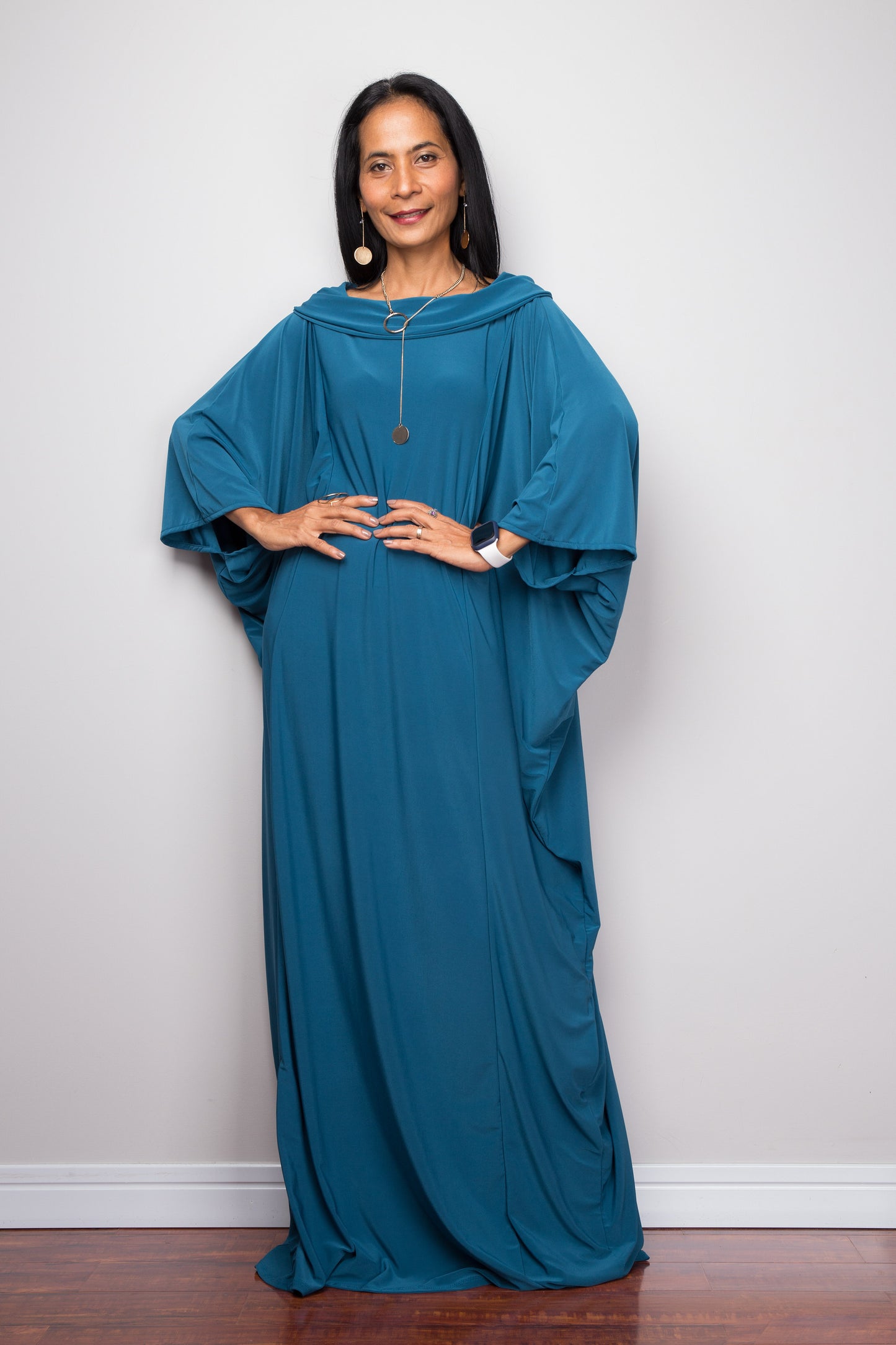 Buy Kaftan dresses online. Modest Kimono kaftan frock dress by Nuichan