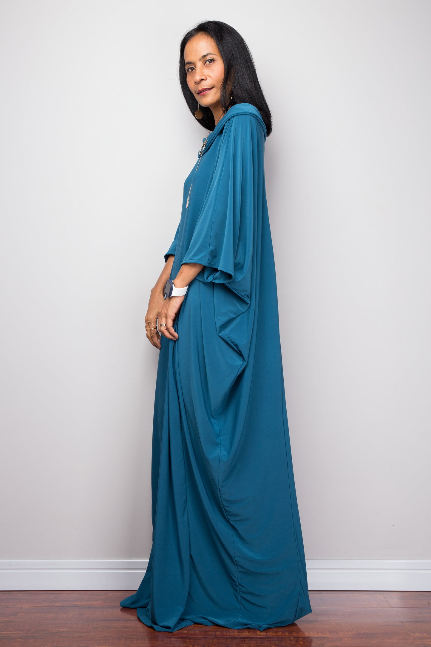 Buy Kaftan dresses online. Modest Kimono kaftan frock dress by Nuichan