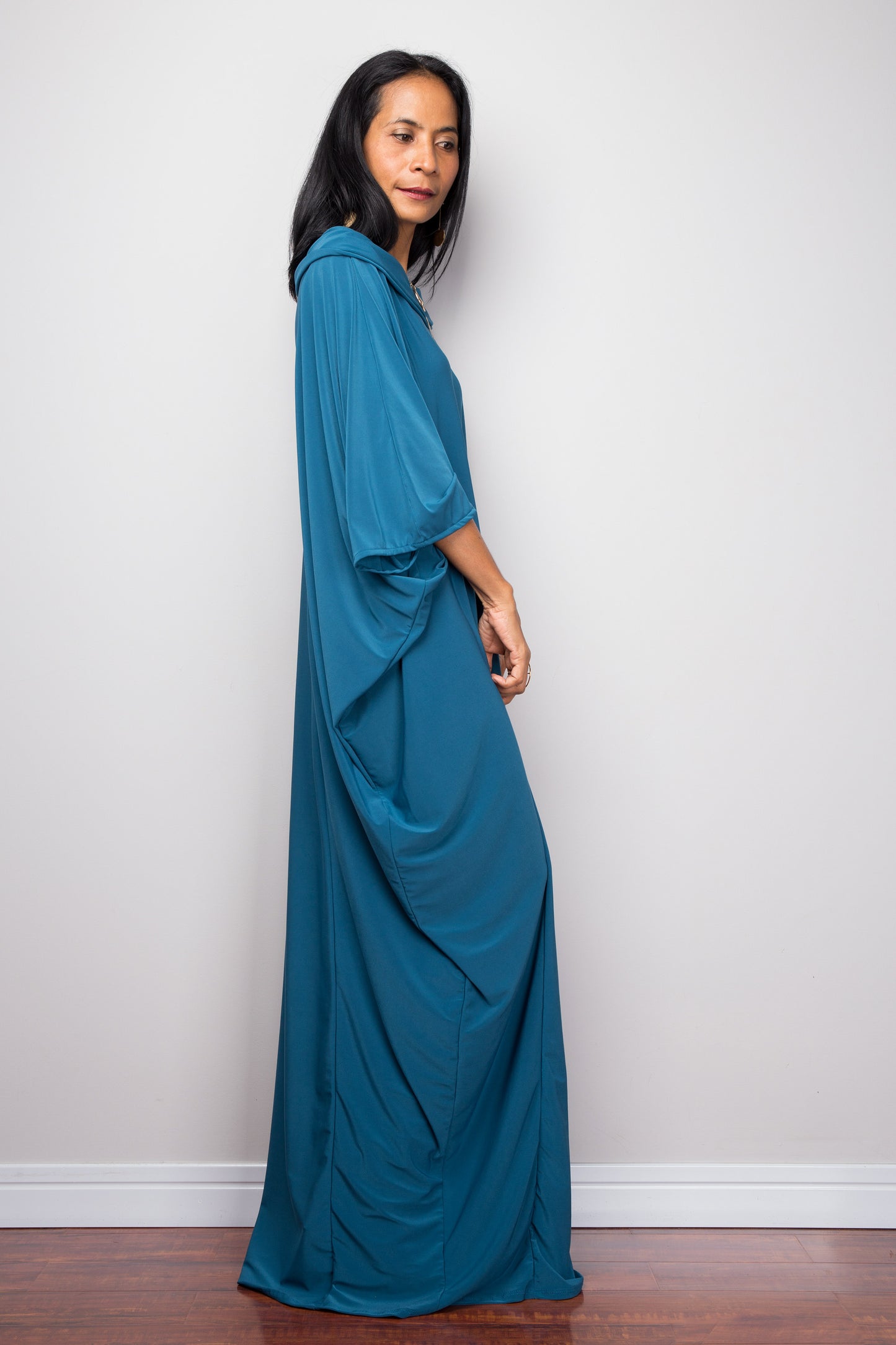 Buy Kaftan dresses online. Modest Kimono kaftan frock dress by Nuichan