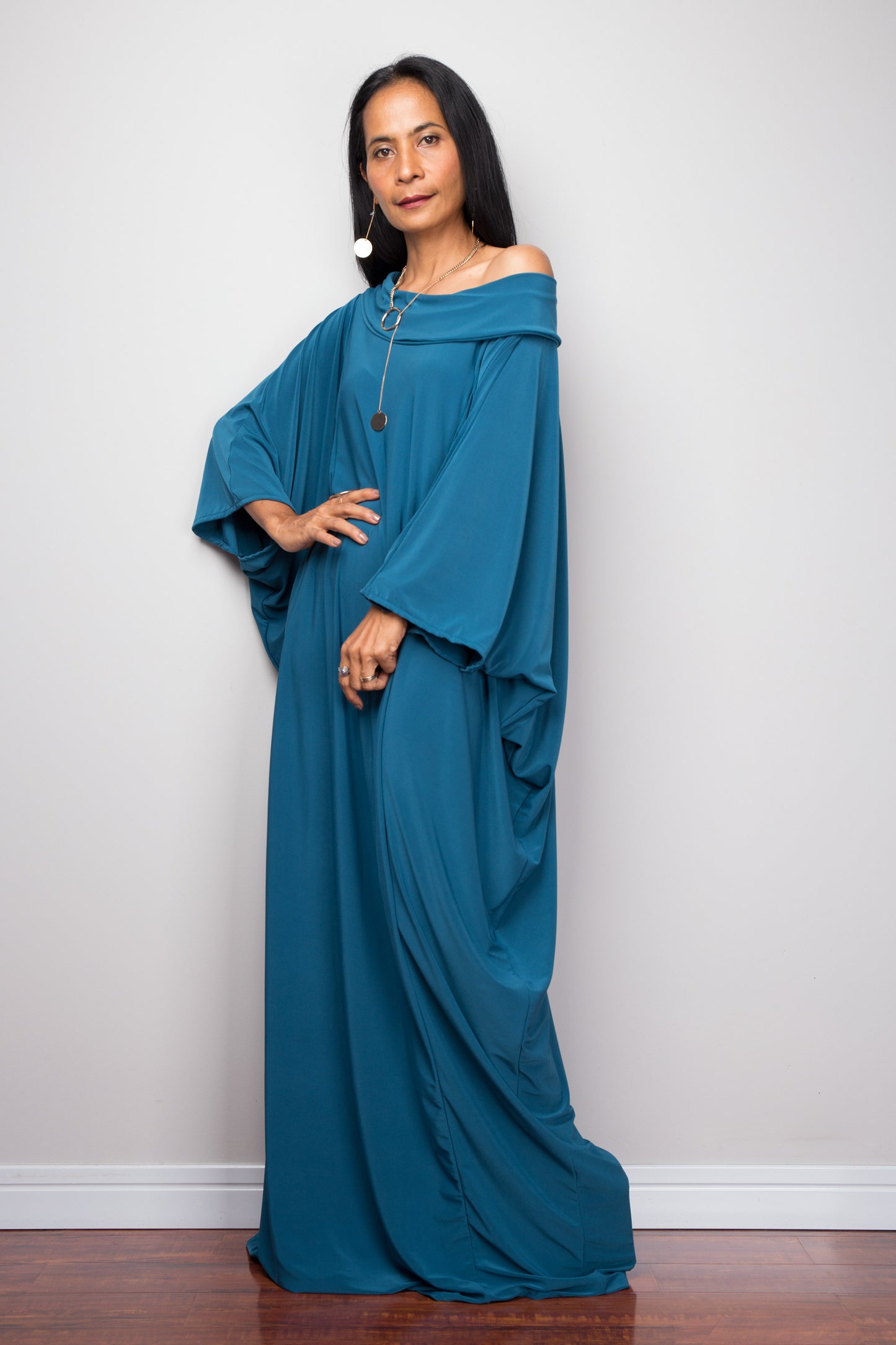 Buy Kaftan dresses online. Modest Kimono kaftan frock dress by Nuichan