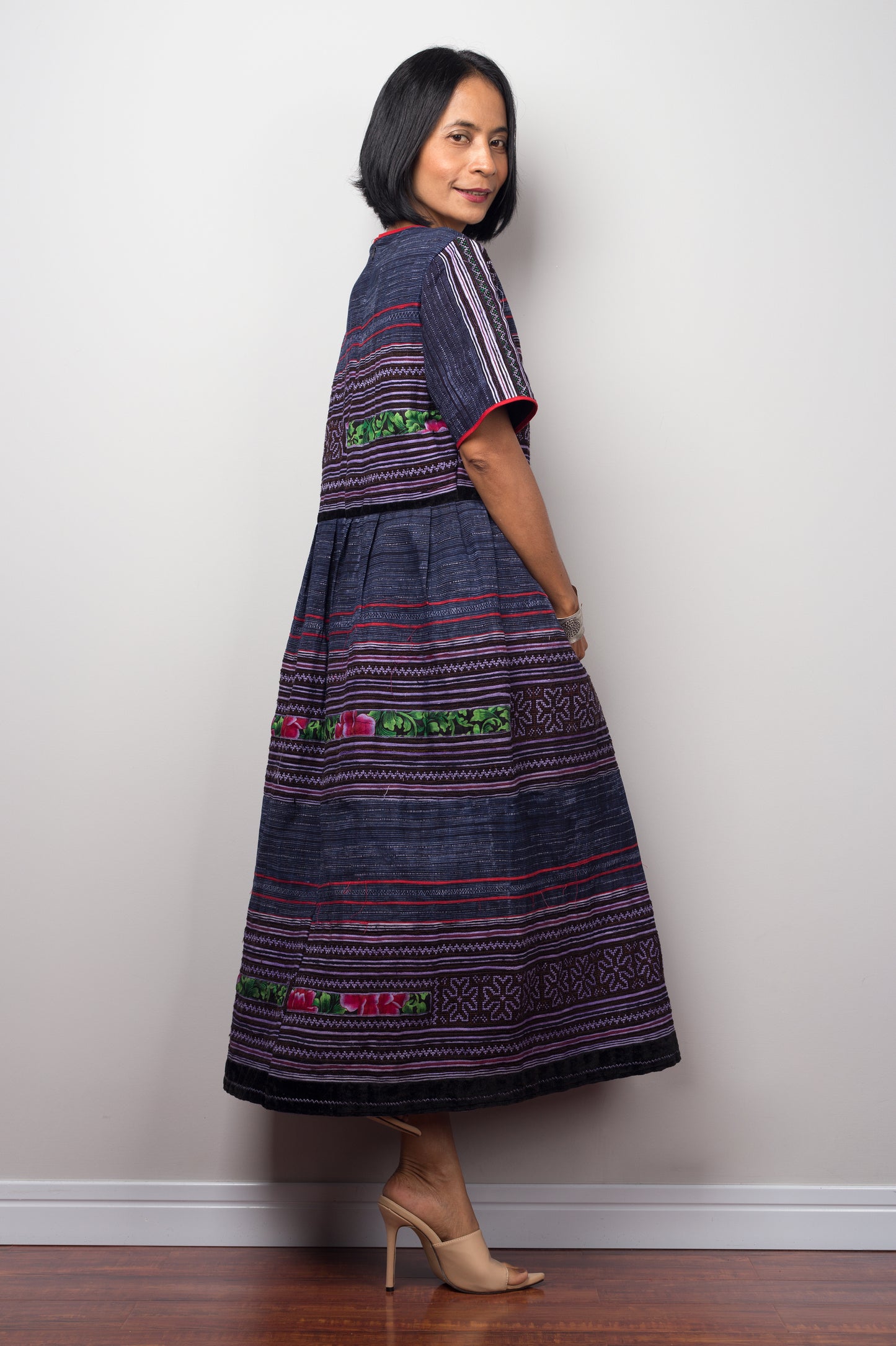 short sleeve hill tribe dress by Nuichan