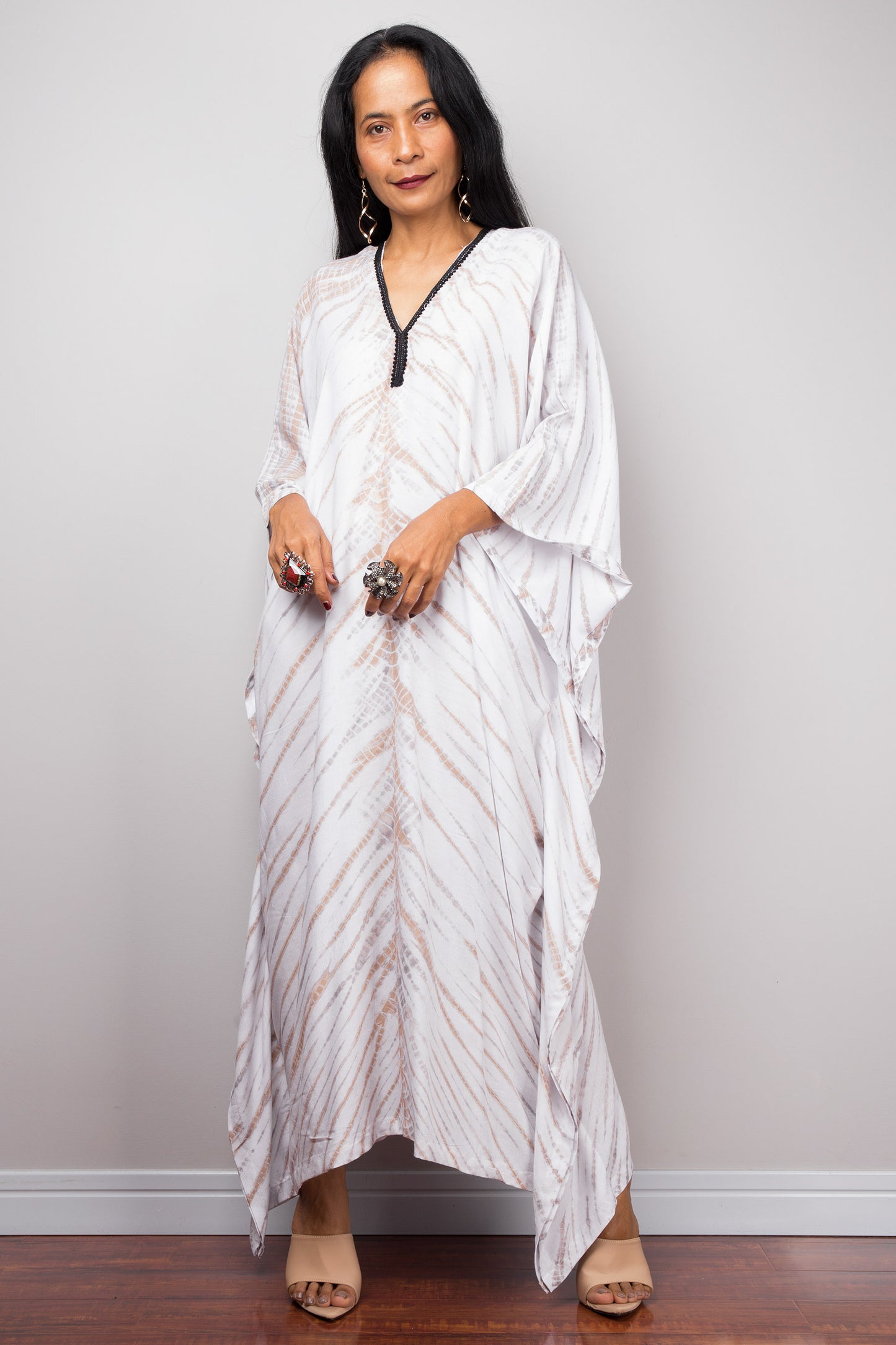 Cotton kaftan, Tie dye dress, resort beachwear caftan, Summer kaftan