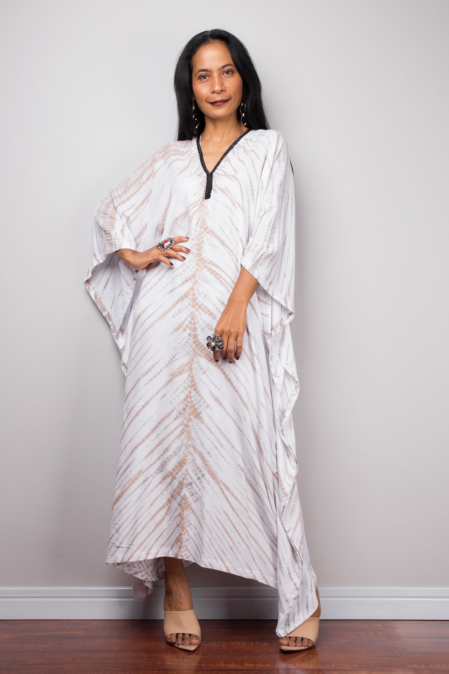 Cotton kaftan, Tie dye dress, resort beachwear caftan, Summer kaftan