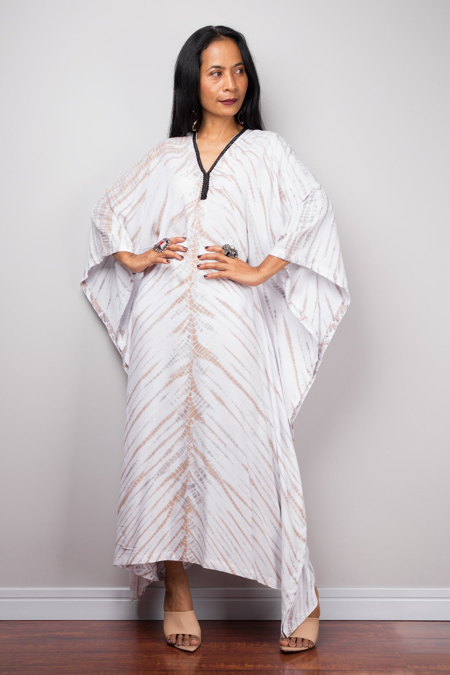 Cotton kaftan, Tie dye dress, resort beachwear caftan, Summer kaftan