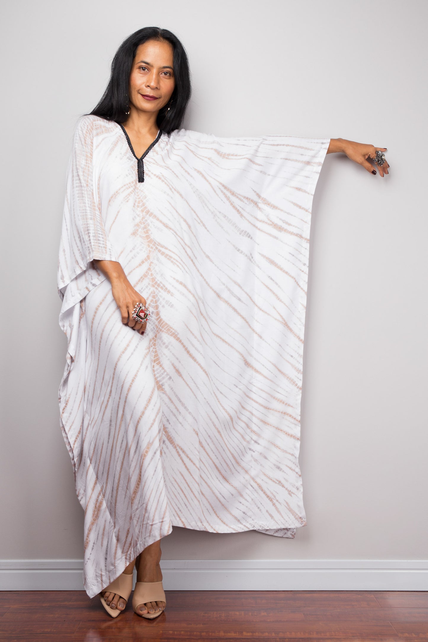 Cotton kaftan, Tie dye dress, resort beachwear caftan, Summer kaftan