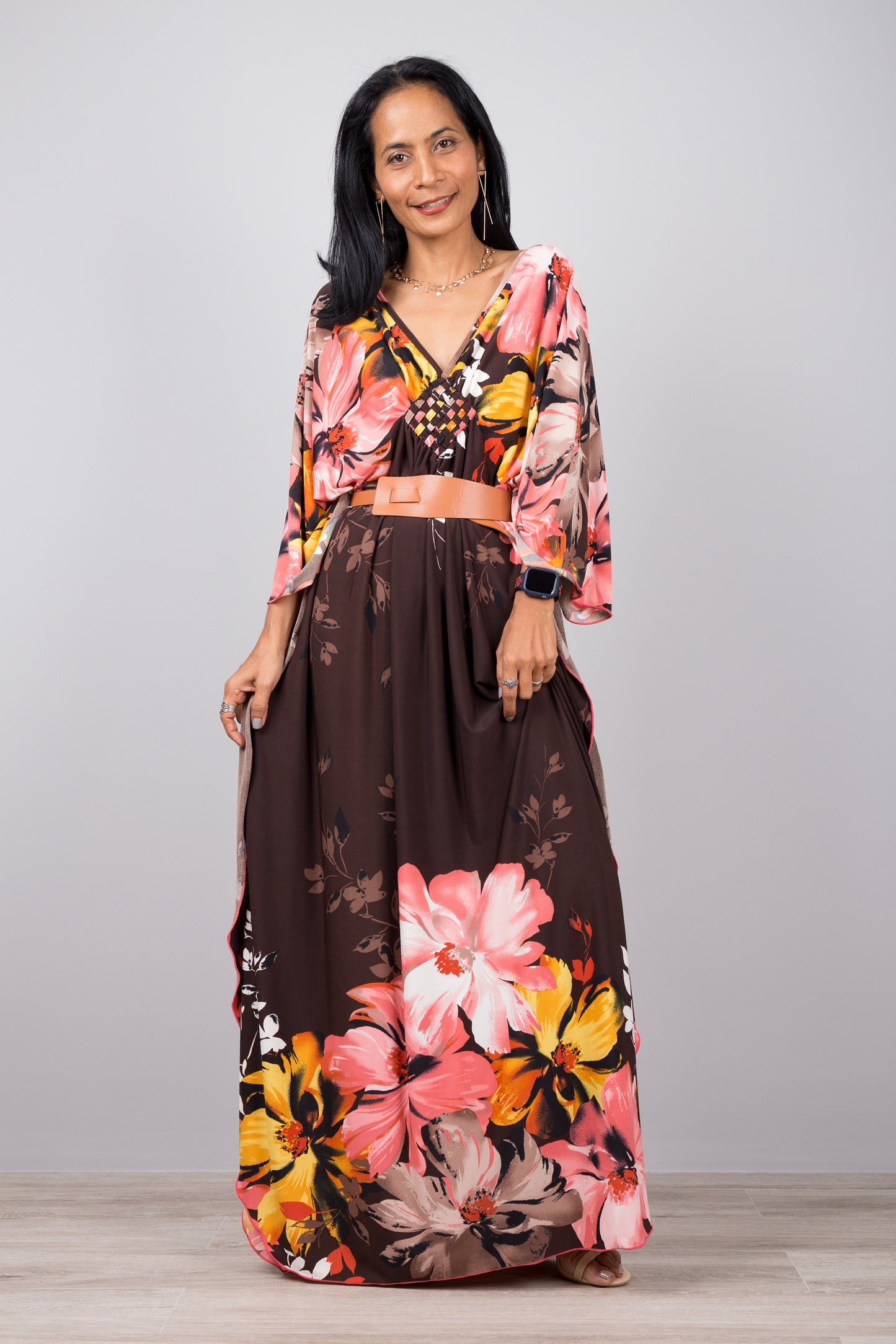 Floral Kaftan Dress