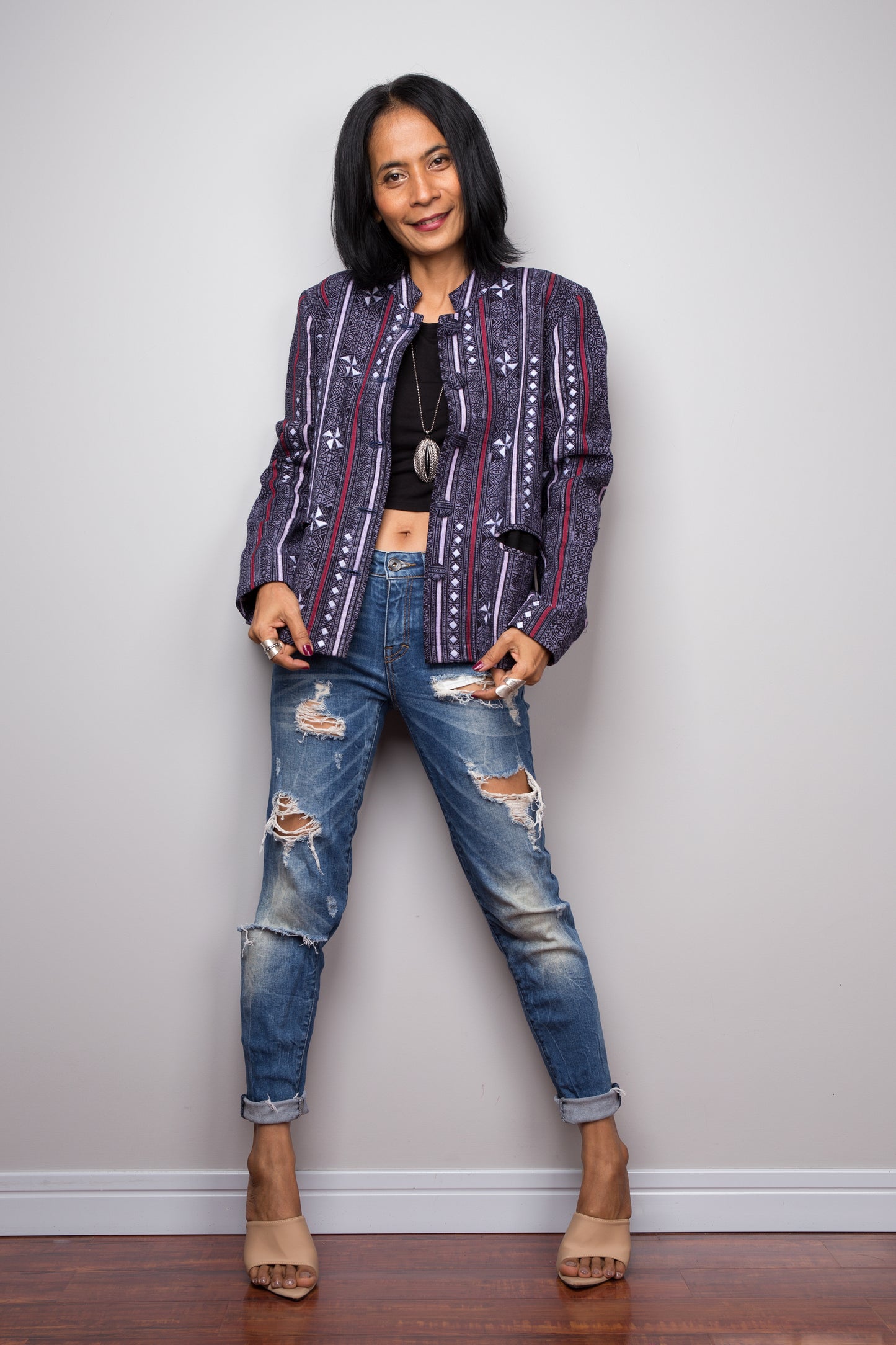 Hill tribe Crop Top Jacket | Boho Chic Crop Tops