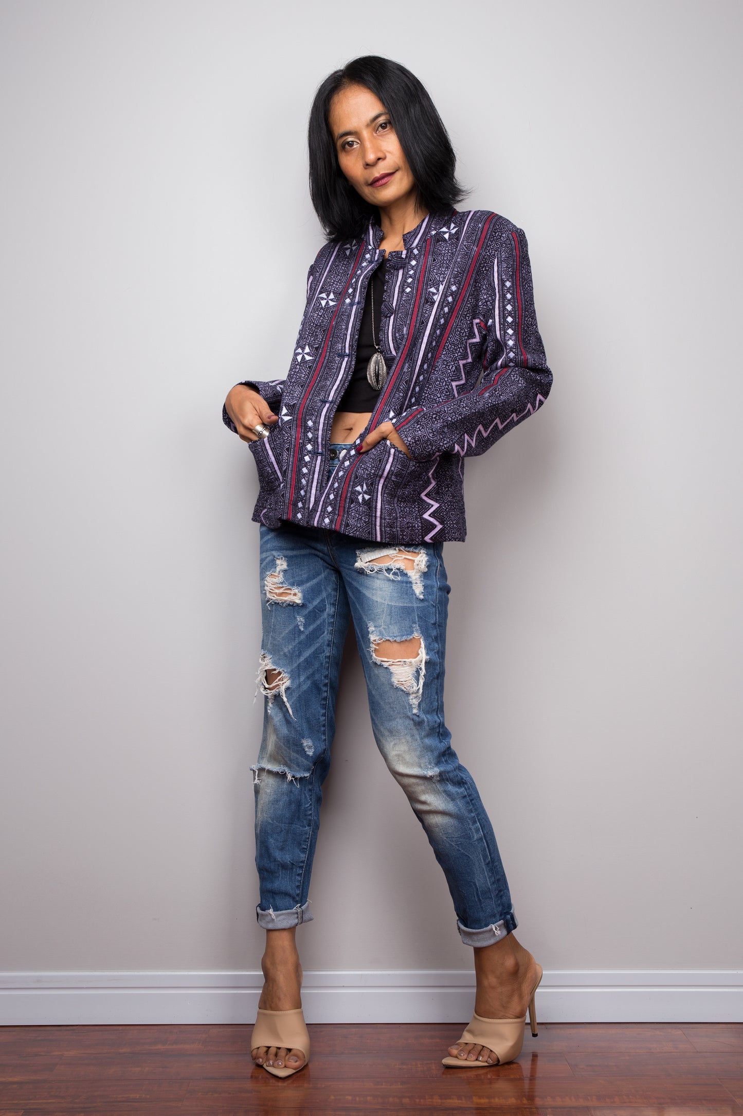 Hill tribe Crop Top Jacket | Boho Chic Crop Tops