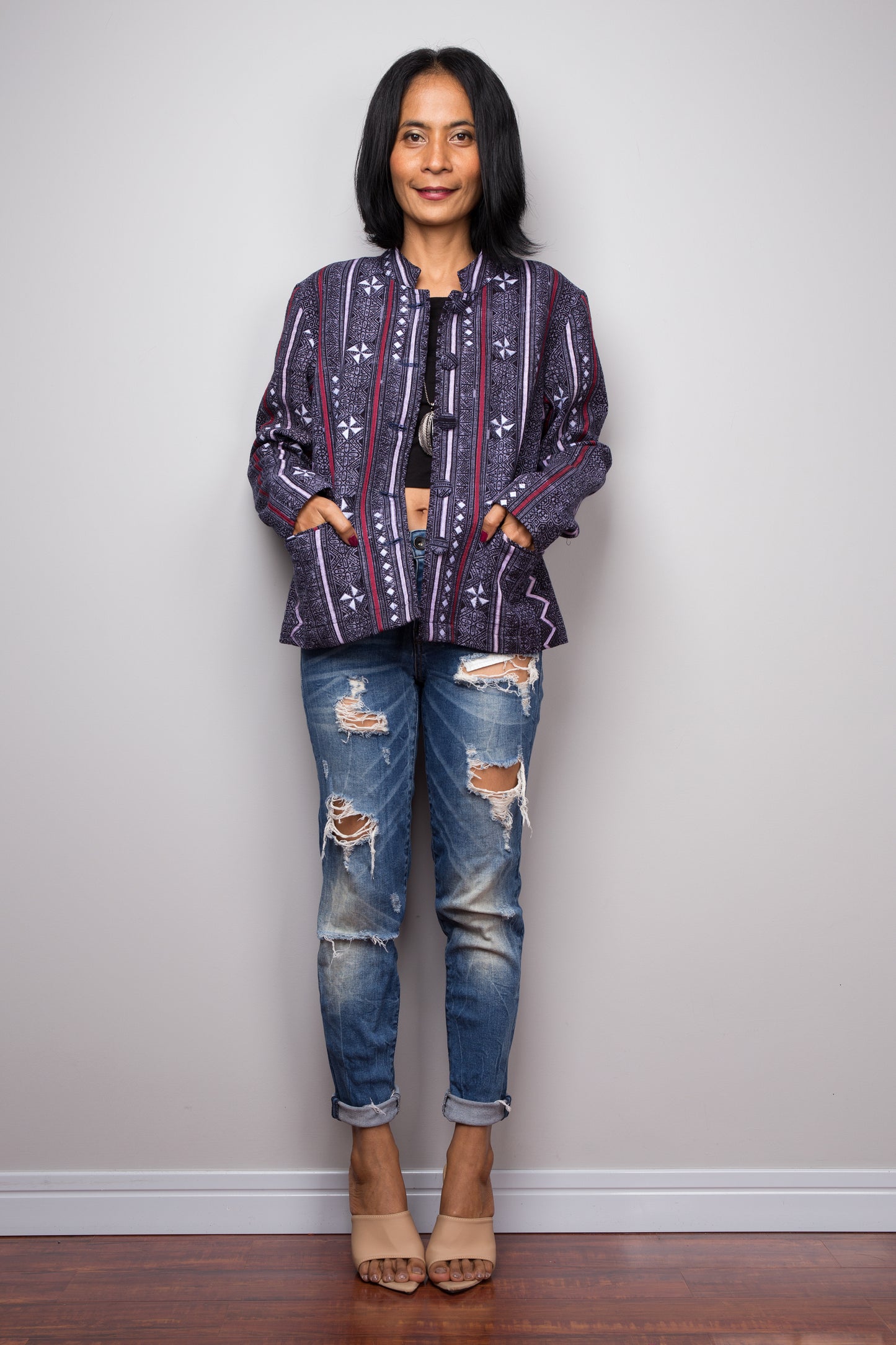 Hill tribe Crop Top Jacket | Boho Chic Crop Tops