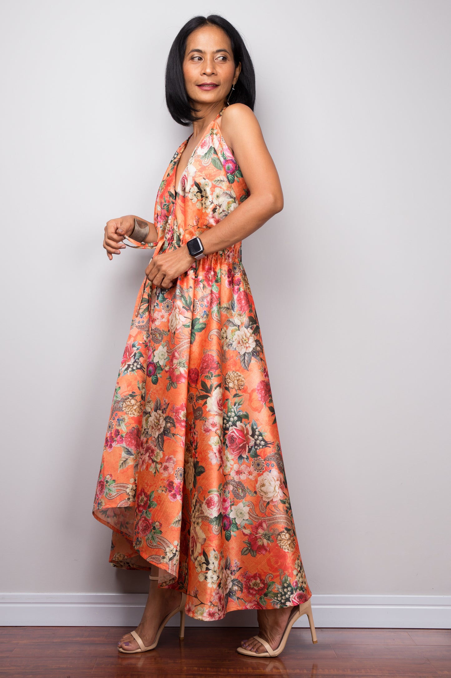 Floral halter dress