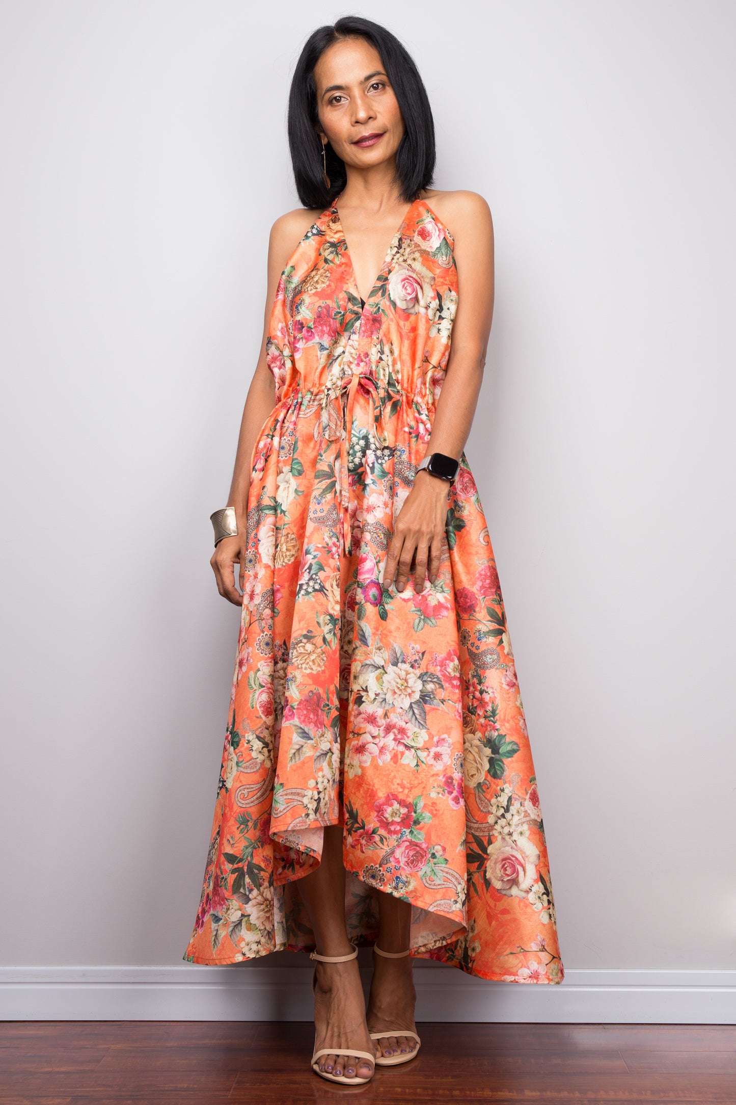 Floral halter dress