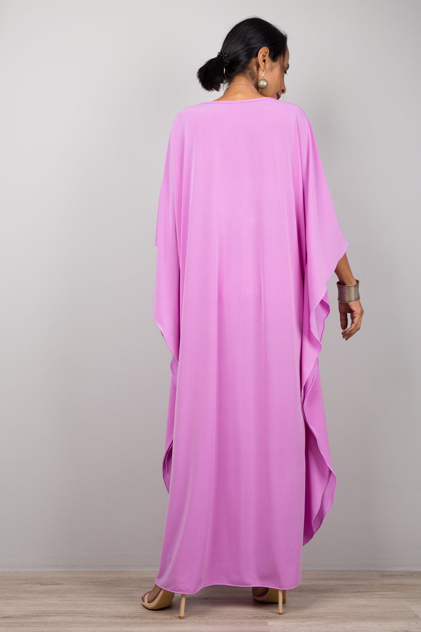 Pink purple kaftan dress by Nuichan for petite women