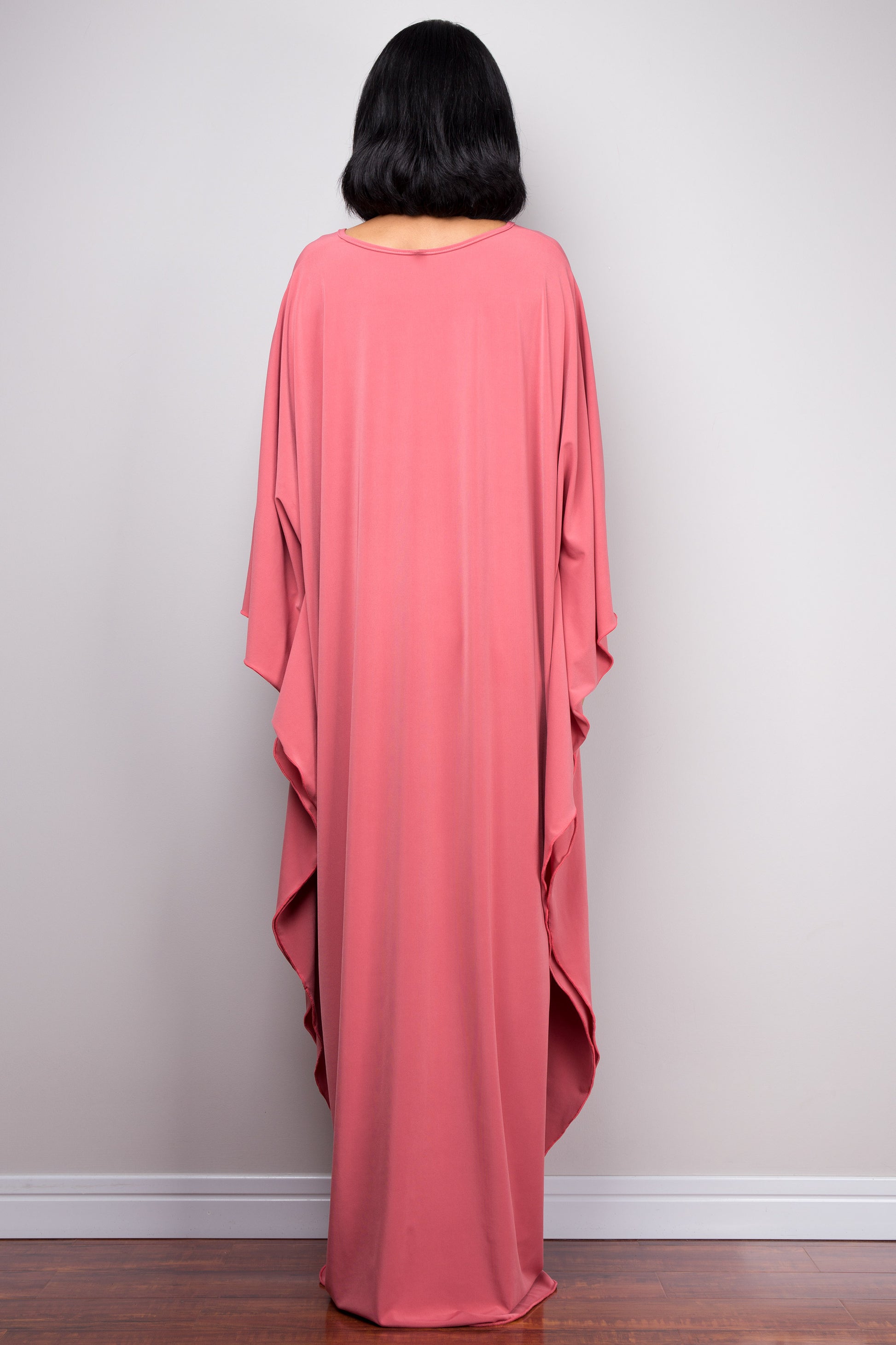 Antique pink kaftan - back view