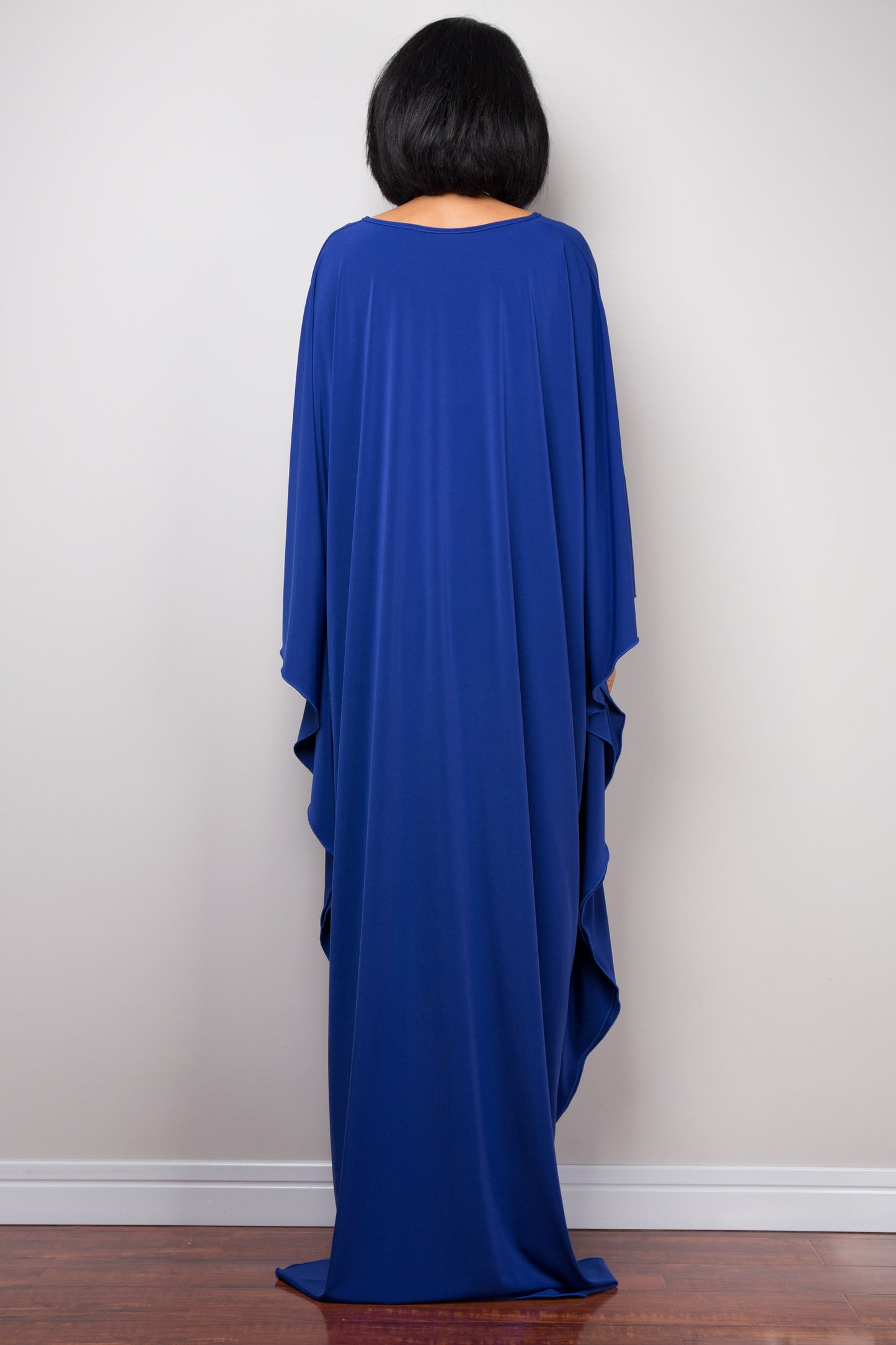 Royal blue kaftan dress - back view