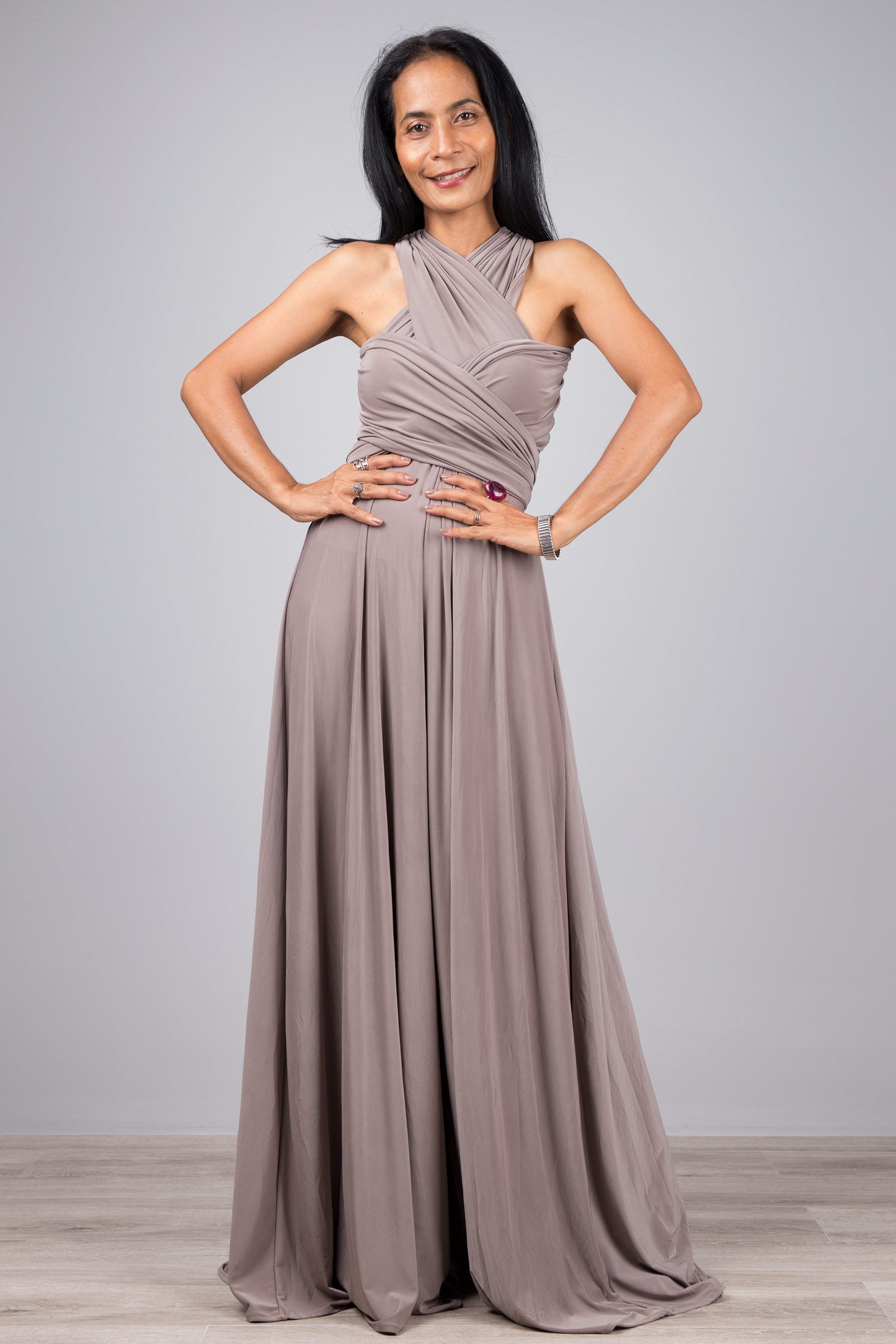 Convertible bridesmaid dresses online. Multi wrap dress by Nuichan