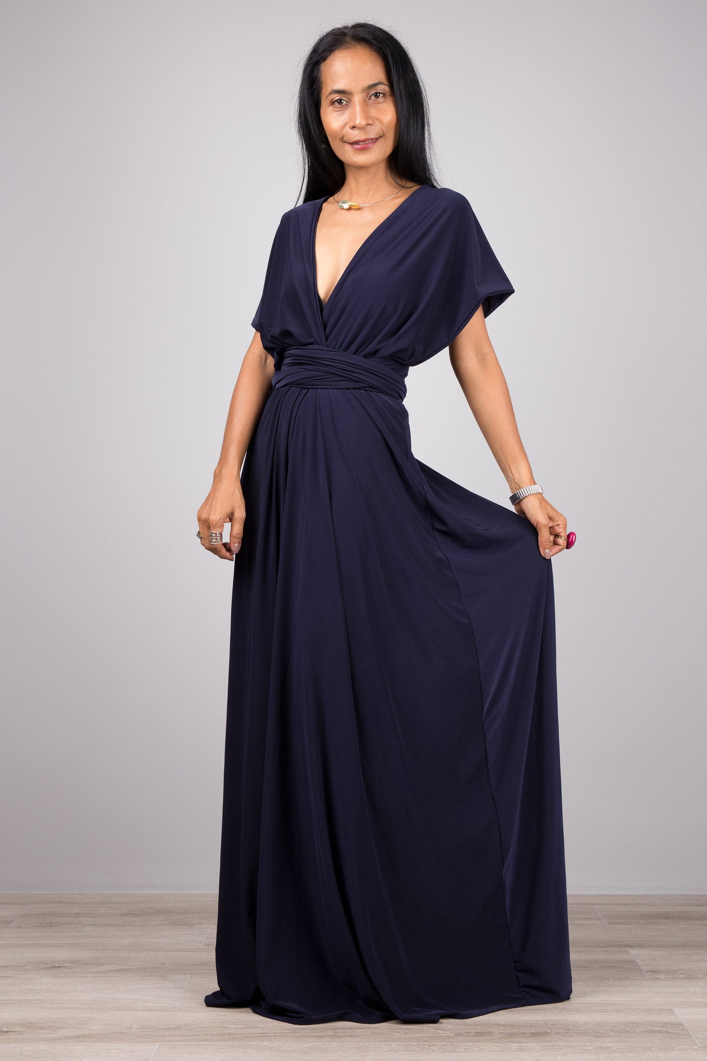 Buy Blue Convertible dresses online. Multi wrap dress by Nuichan