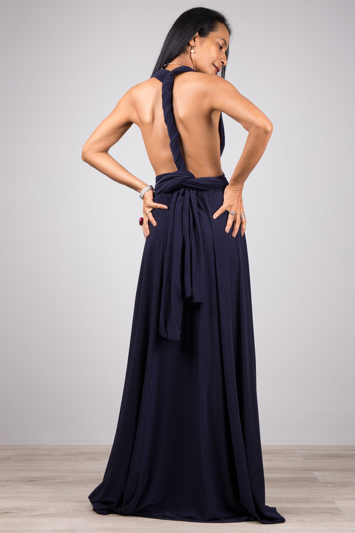 Buy Blue Convertible dresses online. Multi wrap dress by Nuichan