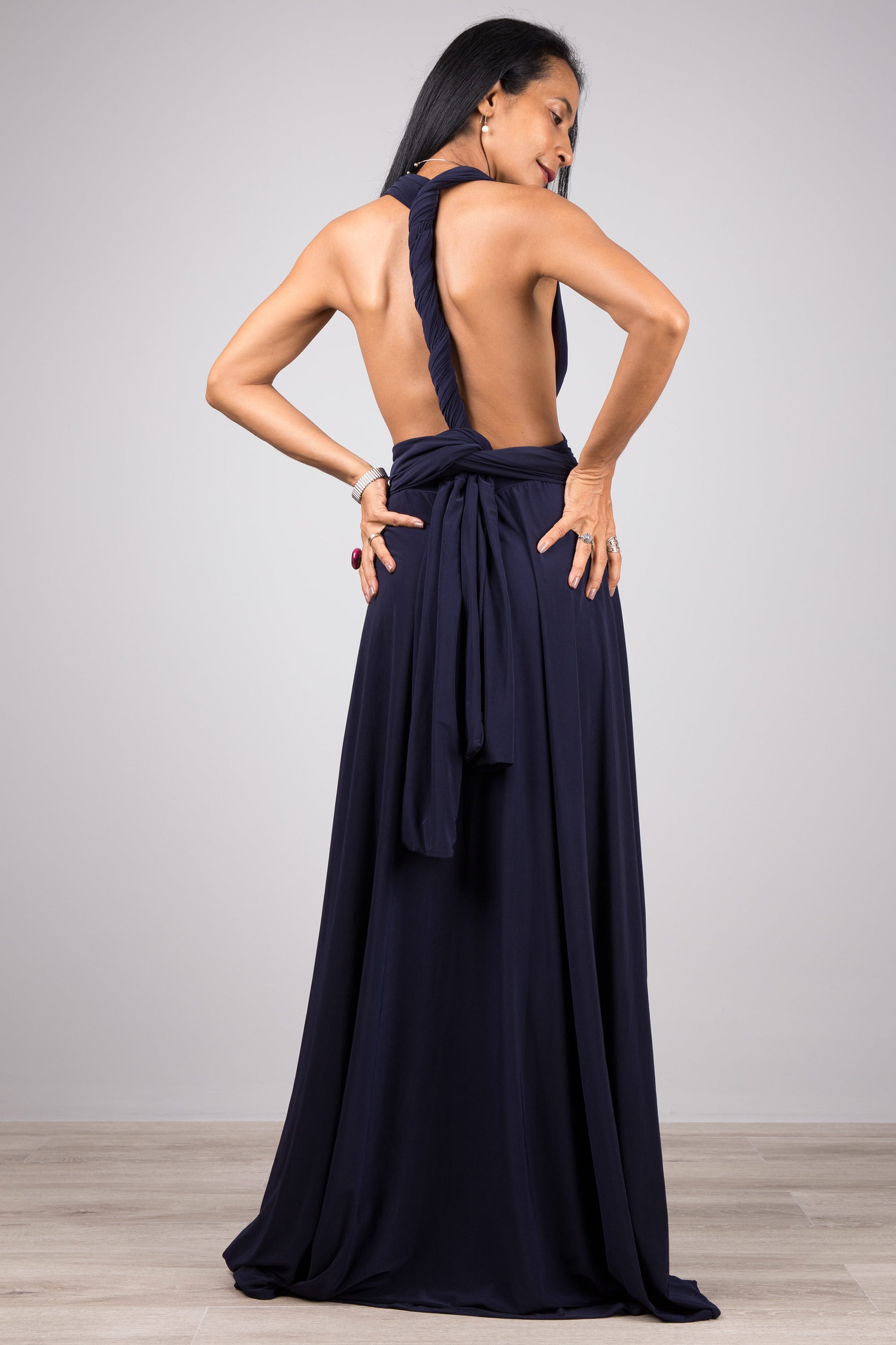 Buy Blue Convertible dresses online. Multi wrap dress by Nuichan