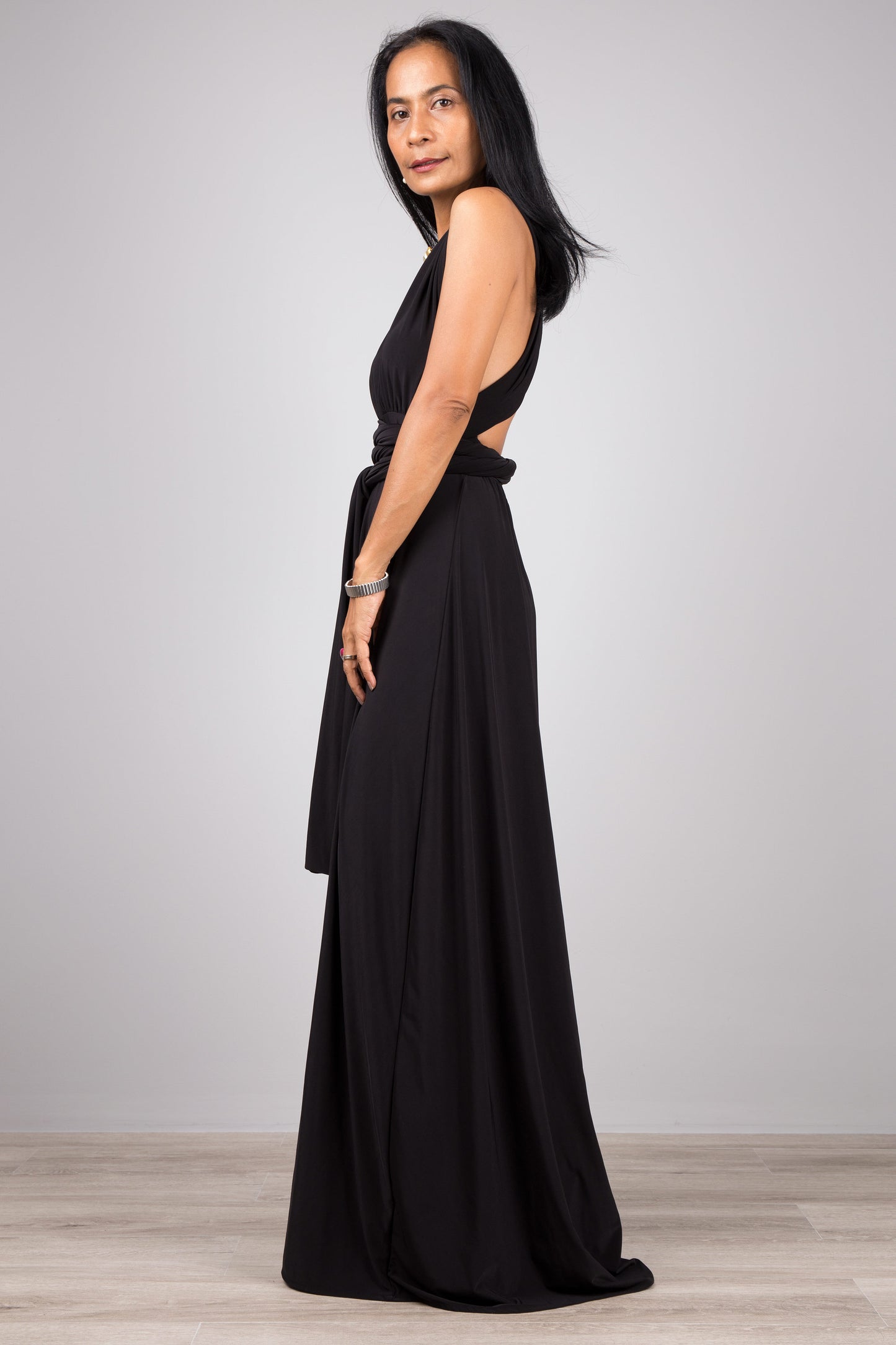 Black convertible dress.  Buy your multiway wrap dress online from Nuichan