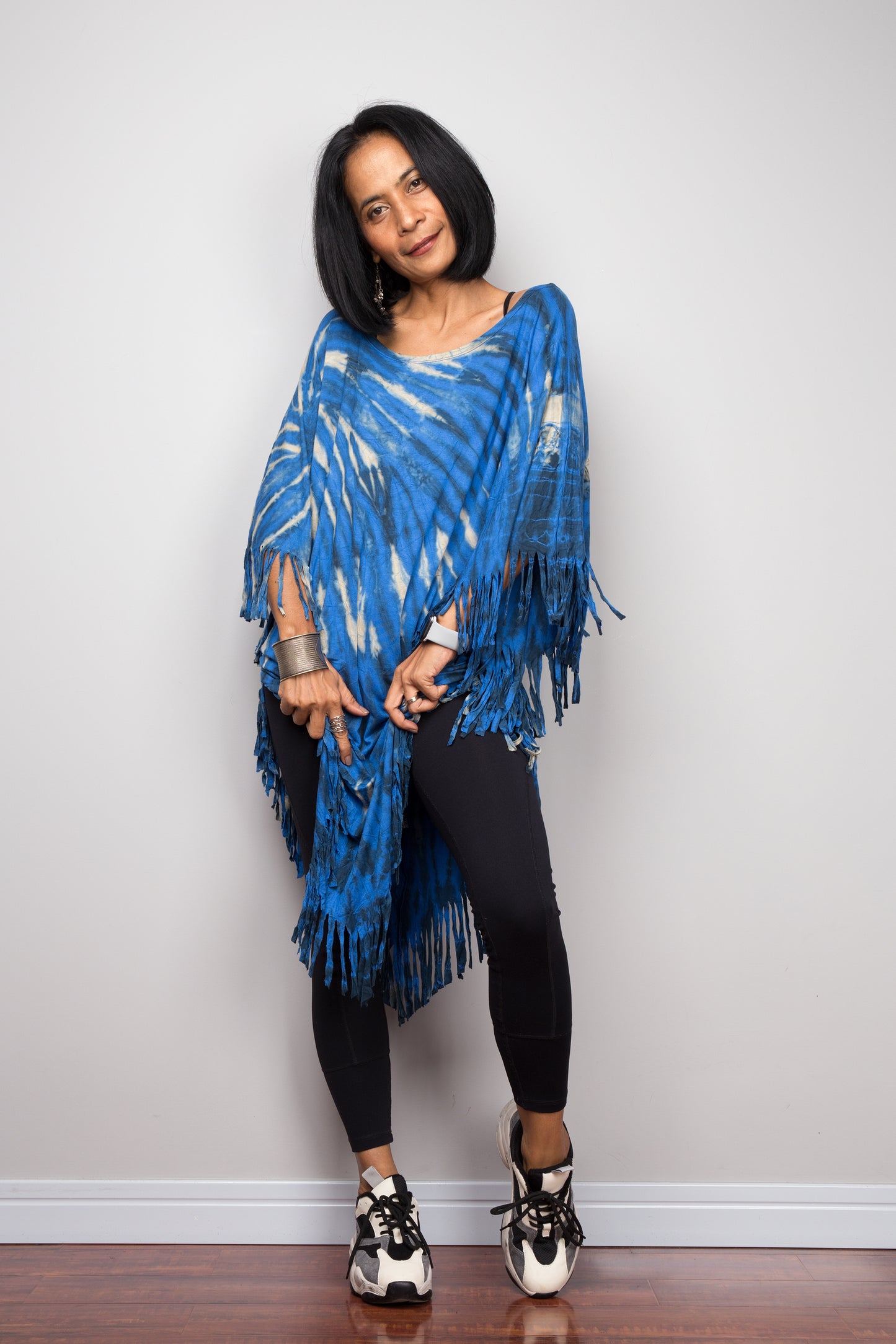 Tie dye poncho top